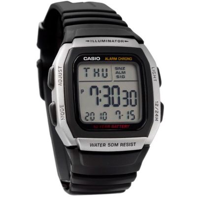 Casio W-96H Digital Mens Watch Sport Silver W-96H-1A New W-96 Original
