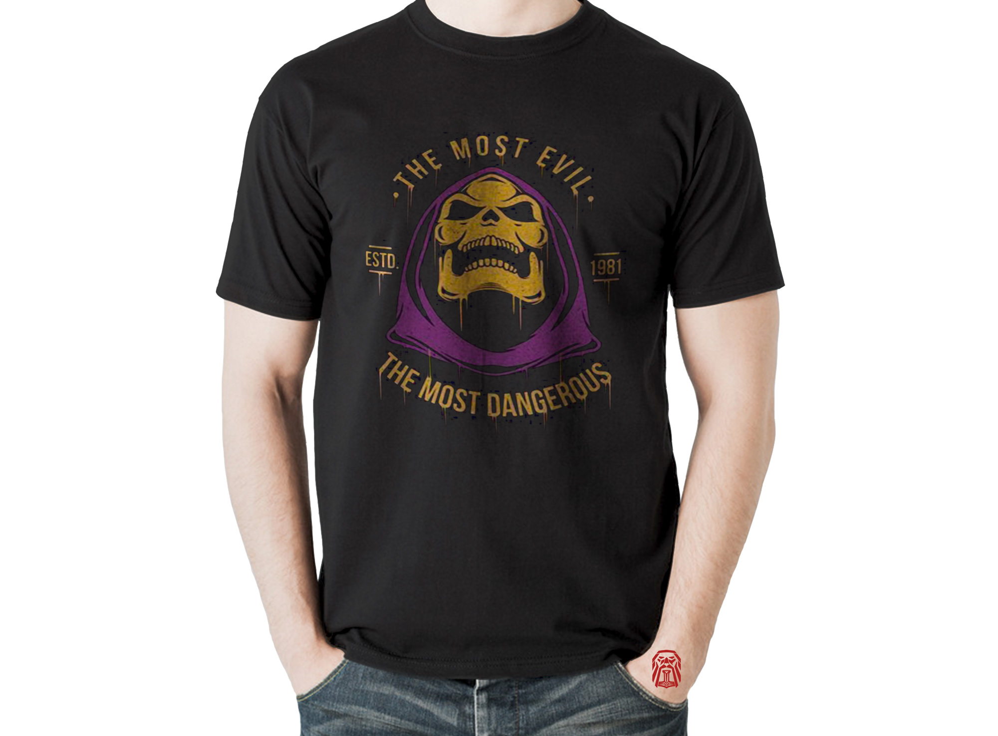 POLO UNISEX ODIN2013 PERSONALIZADO MOTIVO DIBUJO ANIMADO SKELETOR 01 - 1