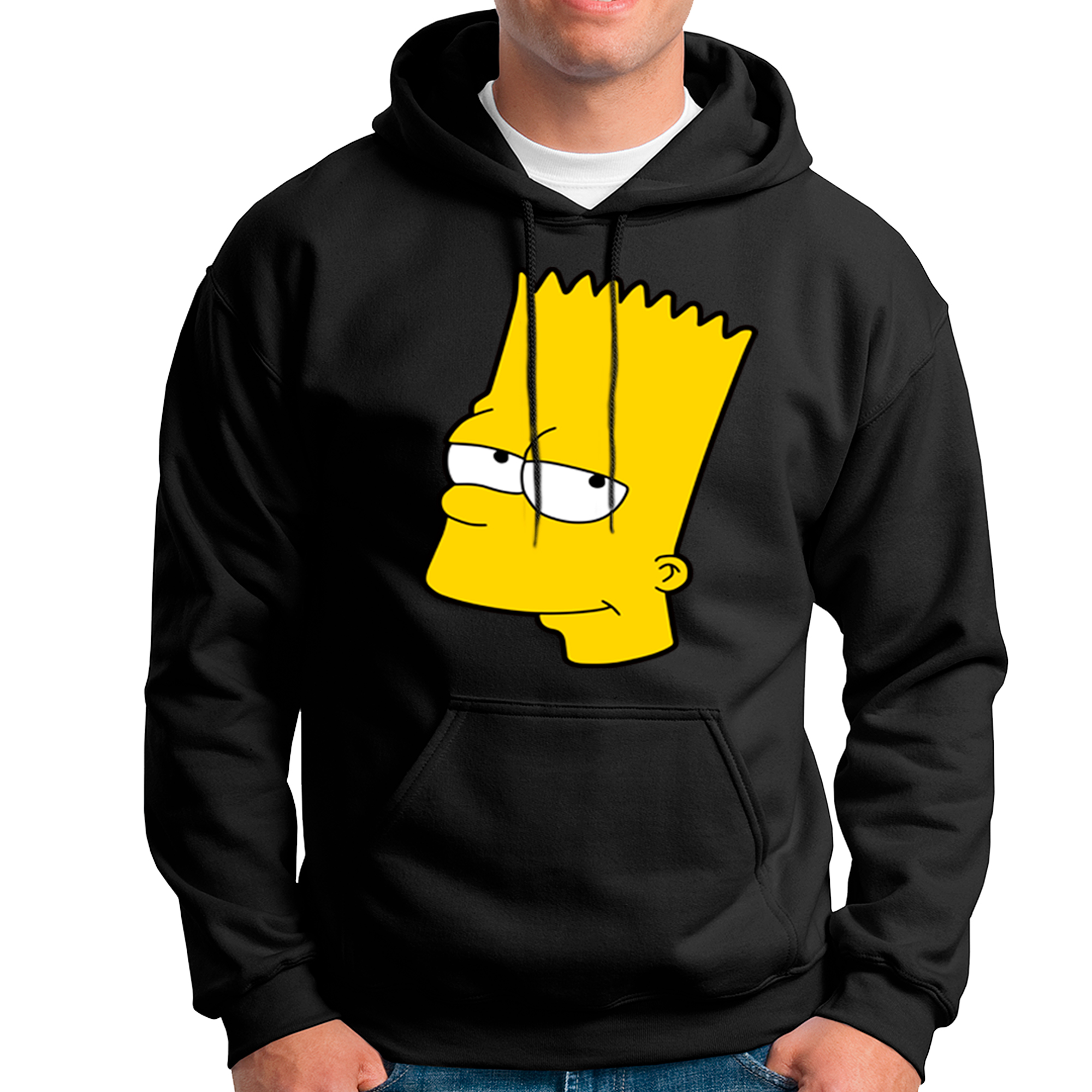 POLERA UNISEX ODIN2013 PERSONALIZADA CON CAPUCHA MOTIVO BART SIMPSON 01 - 1