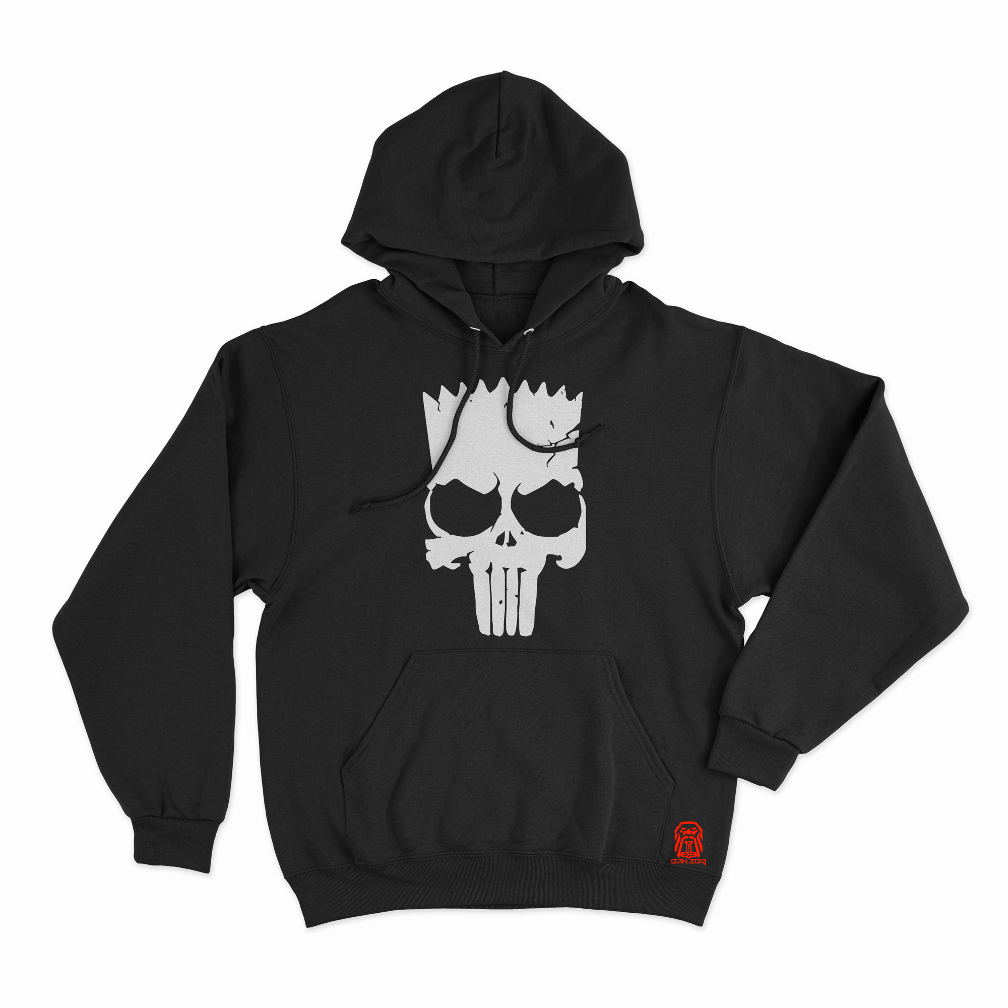 POLERA UNISEX ODIN2013 PERSONALIZADA CON CAPUCHA MOTIVO BART PUNISHER PARODIA 01 - 1