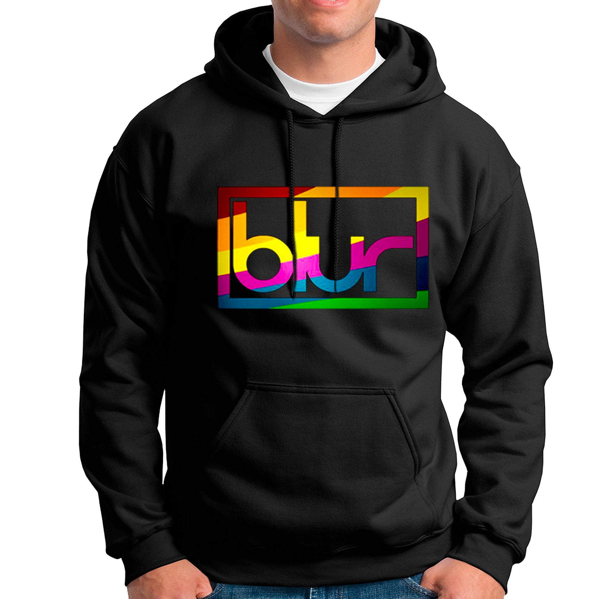 POLERA UNISEX ODIN2013 PERSONALIZDA CON CAPUCHA MOTIVO BANDA DE ROCK BLUR 01 - 1