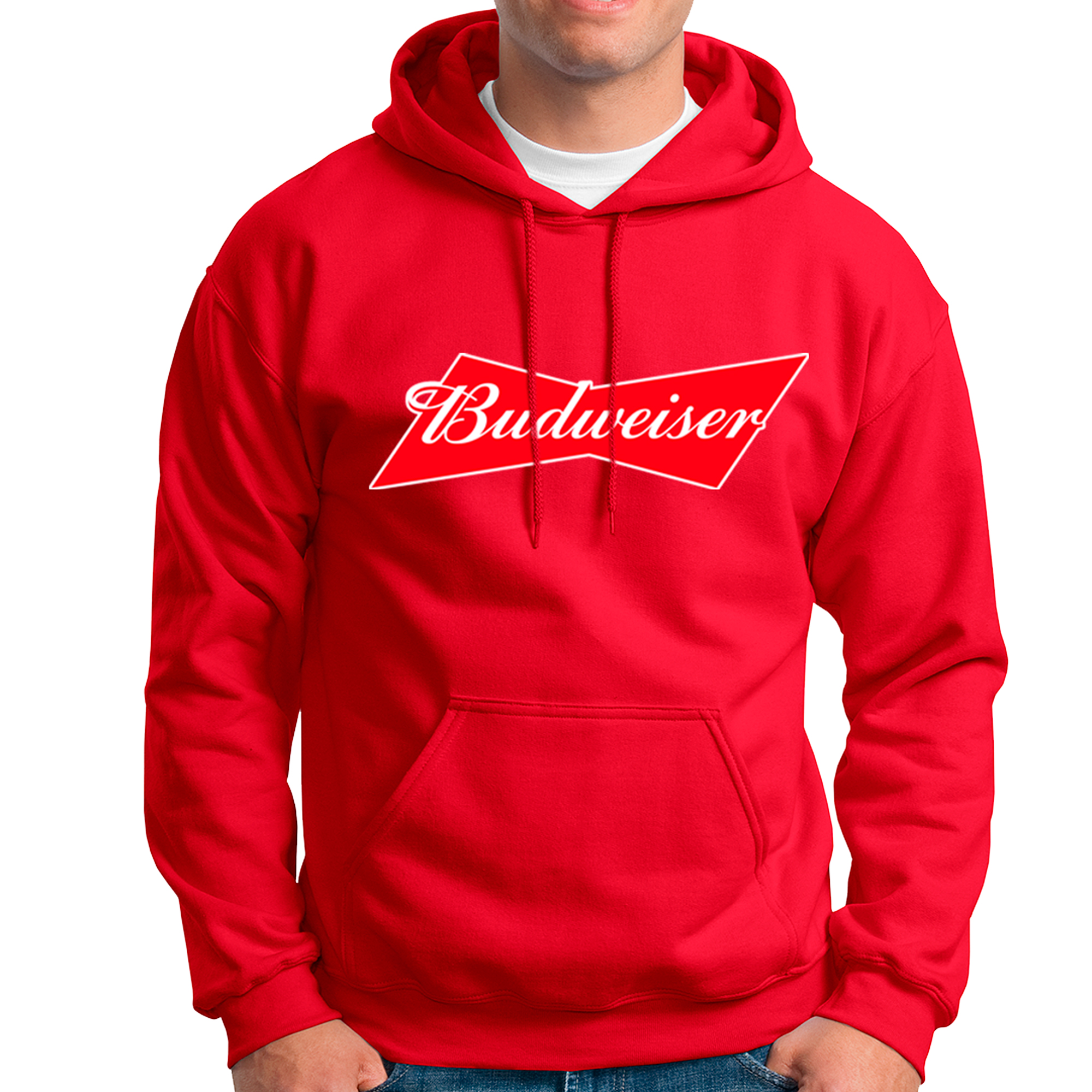 POLERA UNISEX ODIN2013 PERSONALIZADA CON CAPUCHA MOTIVO BUDWEISER 03 - 1