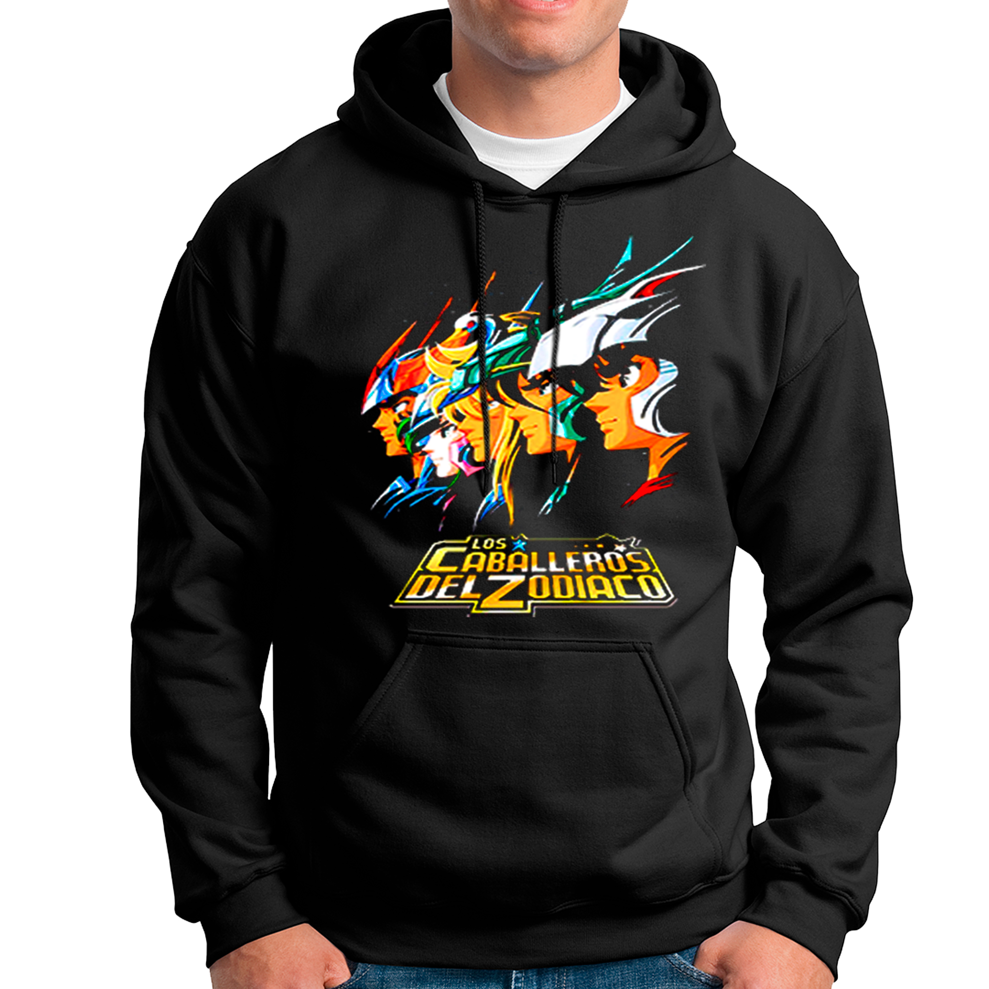 POLERA UNISEX ODIN2013 PERSONALIZADA CON CAPUCHA MOTIVO SERIE DEL COMIC S DEL ZODIACO 02 - 1