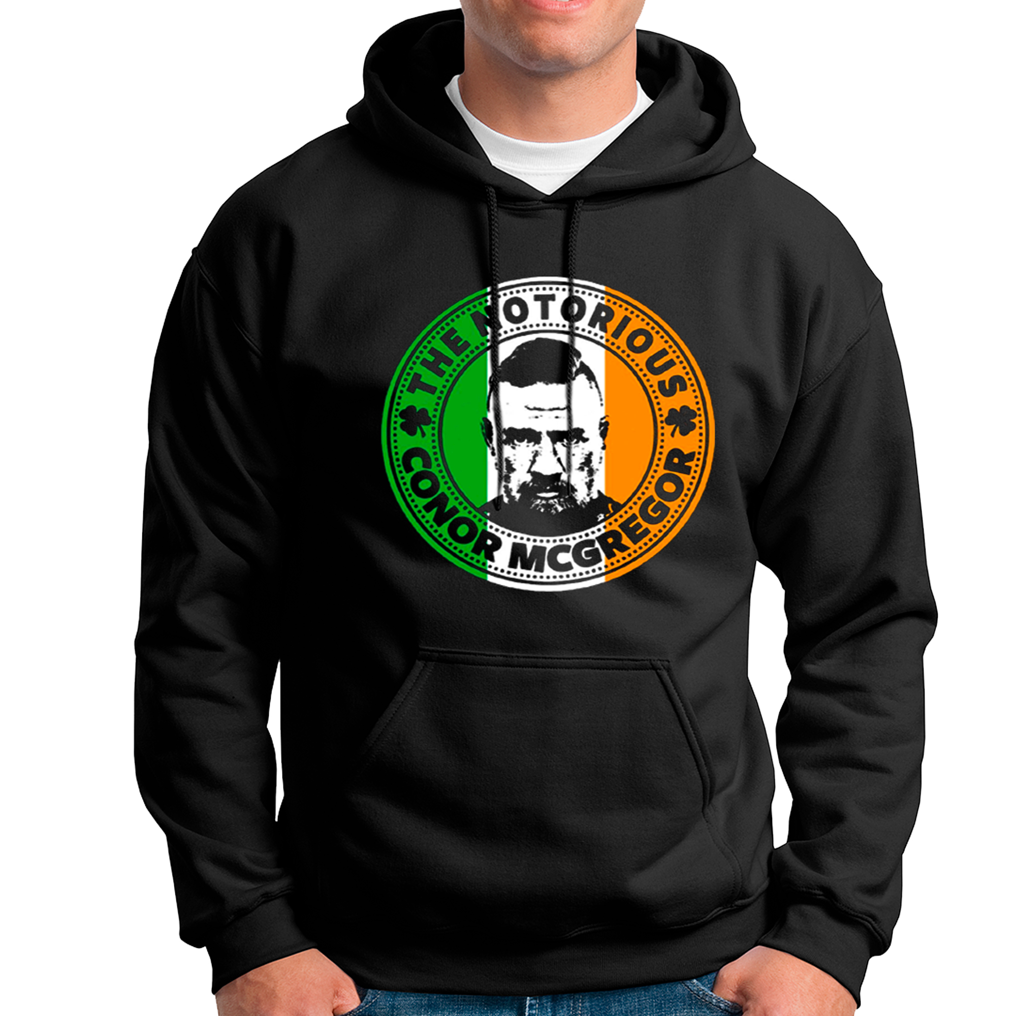 POLERA UNISEX ODIN2013 PERSONALIZADA CON CAPUCHA MOTIVO CONNOR MCGREGOR 03 - 1