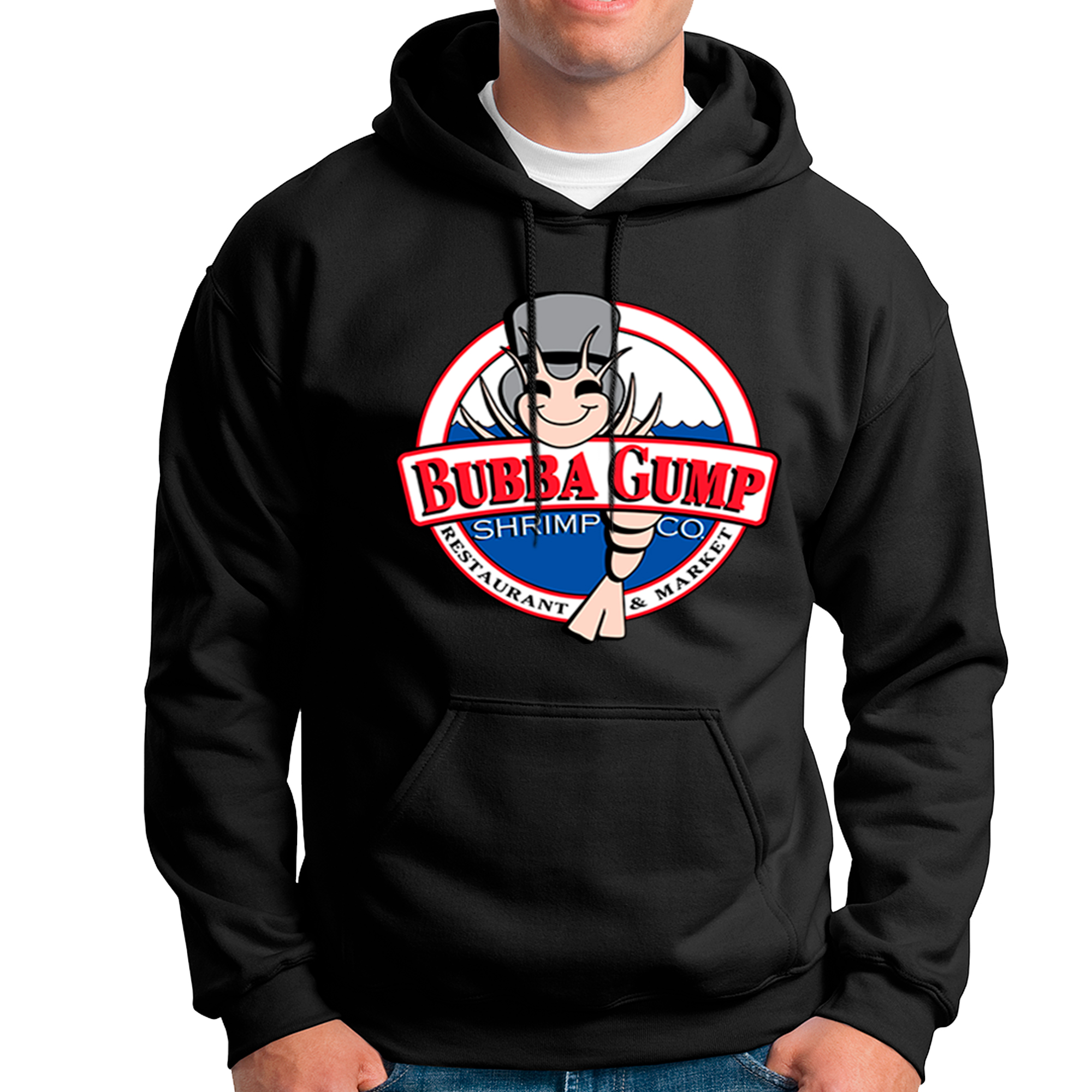 POLERA UNISEX ODIN2013 PERSONALIZADA CON CAPUCHA MOTIVO BUBBA GUMP PELICULA FORREST GUMP 01 - 1