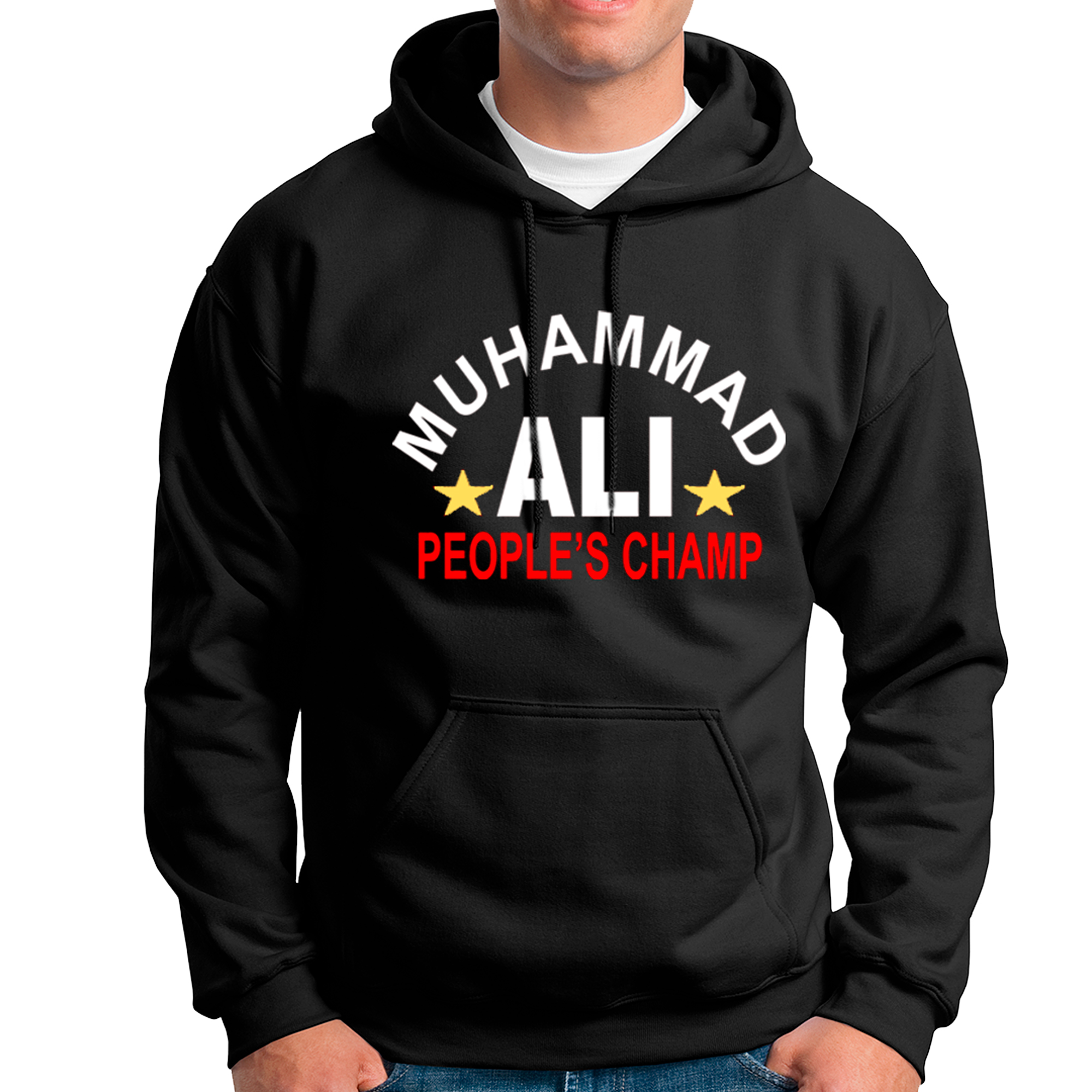 POLERA UNISEX ODIN2013 PERSONALIZADA CON CAPUCHA MOTIVO MUHAMMAD ALI 01 - 1
