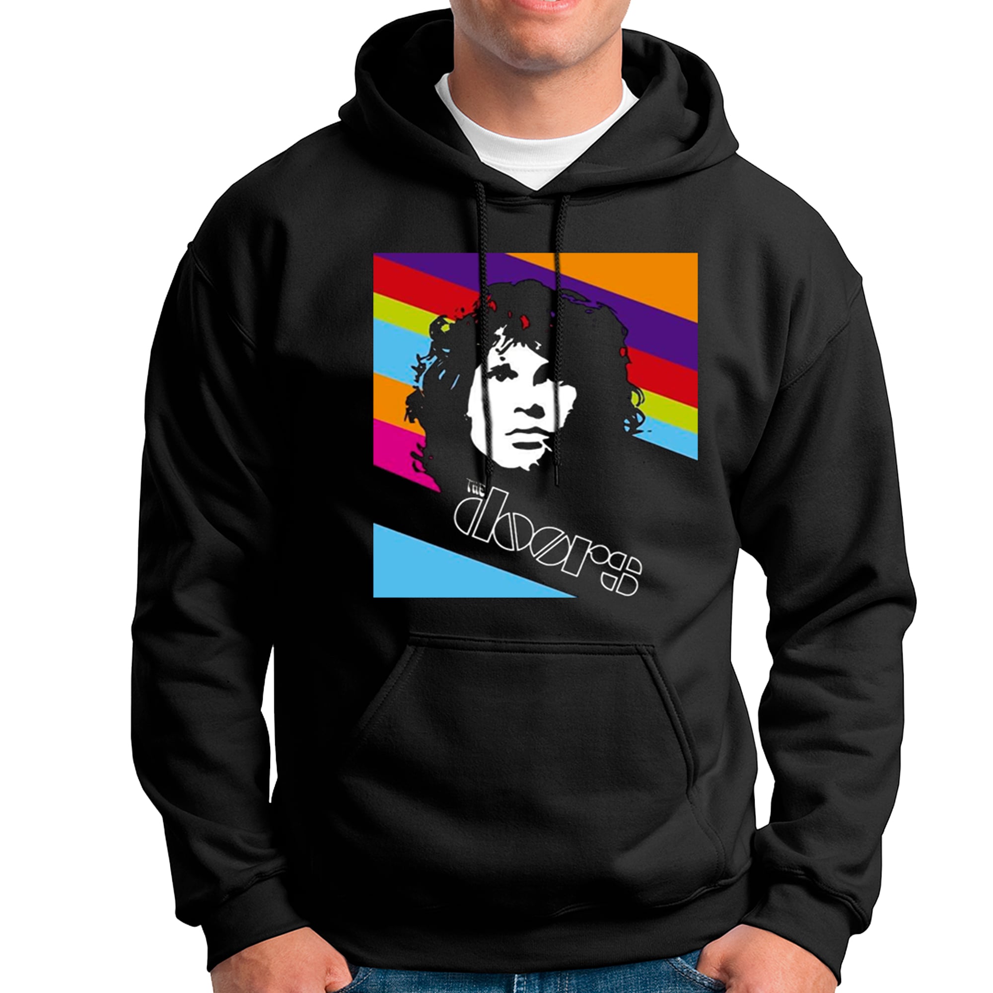 POLERA UNISEX ODIN2013 CON CAPUCHA PERSONALIZADA MOTIVO BANDA DE ROCK THE DOORS 02 - 1