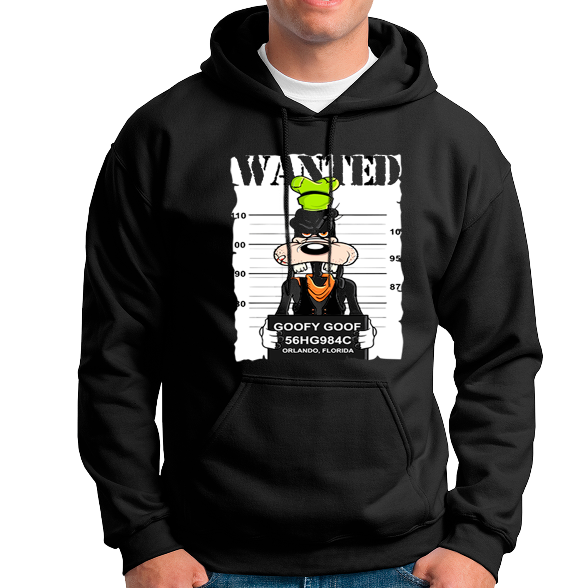 POLERA UNISEX ODIN2013 CON CAPUCHA PERSONALIZADA MOTIVO GOOFY GOOF DISNEY WANTED 02 - 1