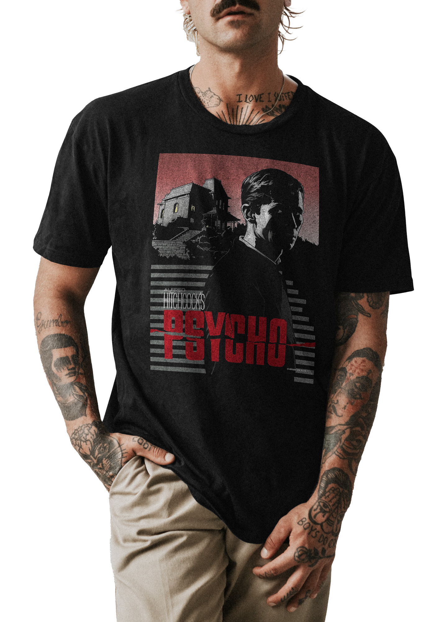 POLO UNISEX ODIN2013 PERSONALIZADO MOTIVO PSYCHO ALFRED HITCHCOCK 01 - 1