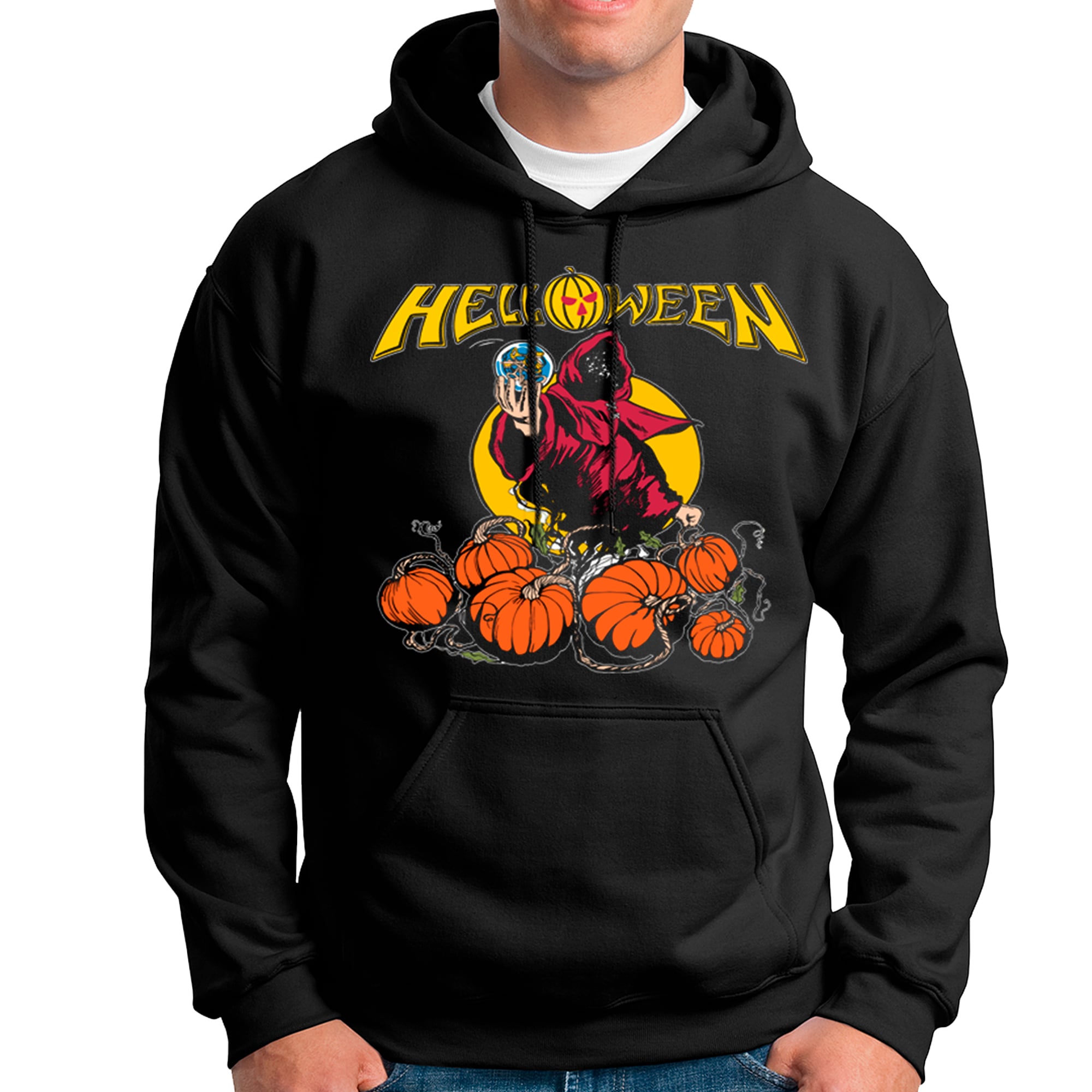 POLERA UNISEX ODIN2013 CON CAPUCHA MOTIVO BANDA METAL HELLOWEEN 02 - 1