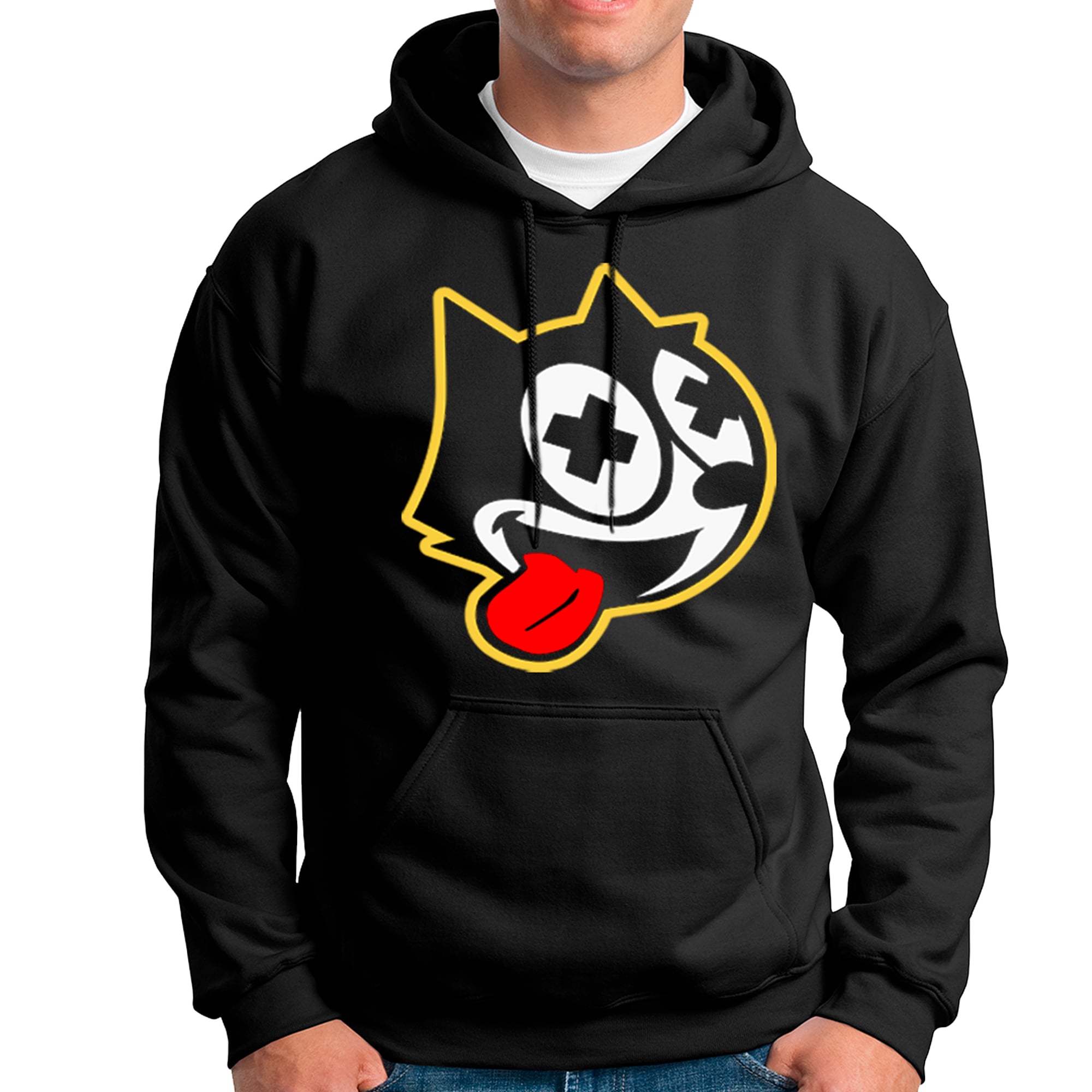POLERA UNISEX ODIN2013 CON CAPUCHA MOTIVO GATO FELIX 01 - 1