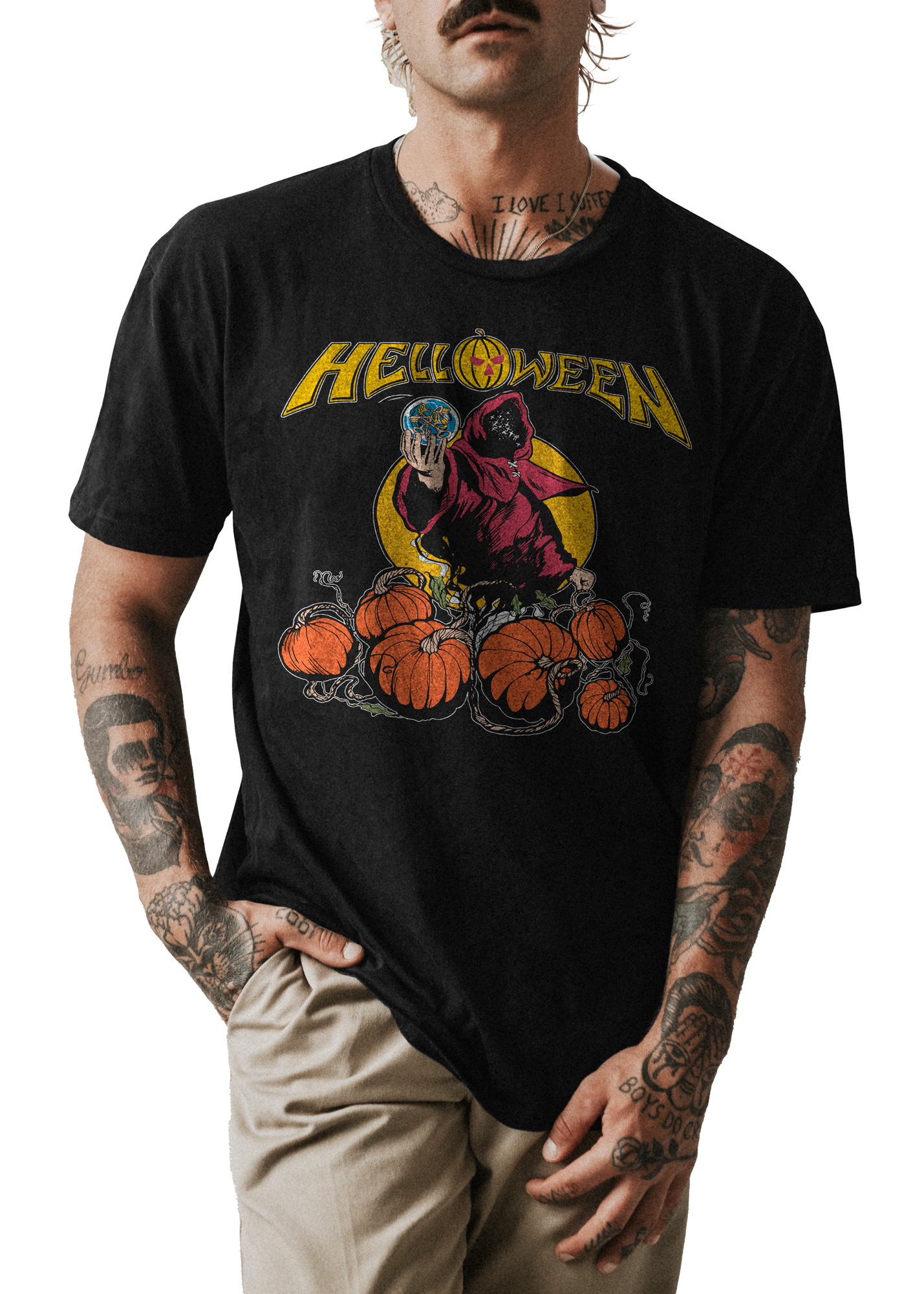 POLO UNISEX ODIN2013 PERSONALIZADO MOTIVO BANDA HELLOWEEN 05 - 1
