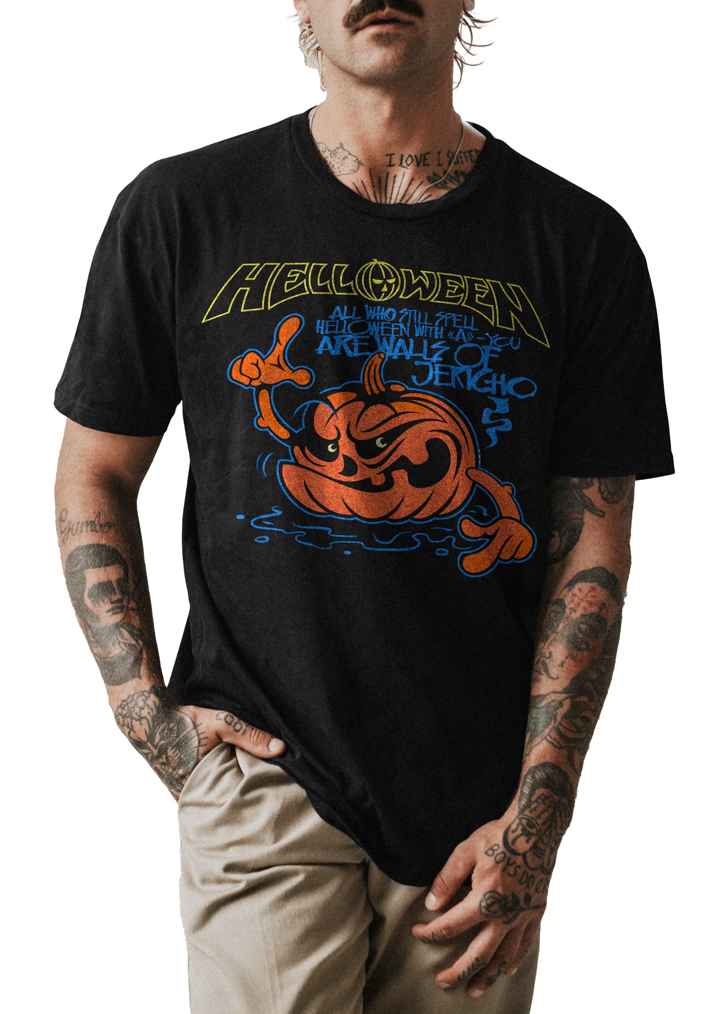 POLO UNISEX ODIN2013 PERSONALIZADO MOTIVO BANDA HELLOWEEN 04 - 1