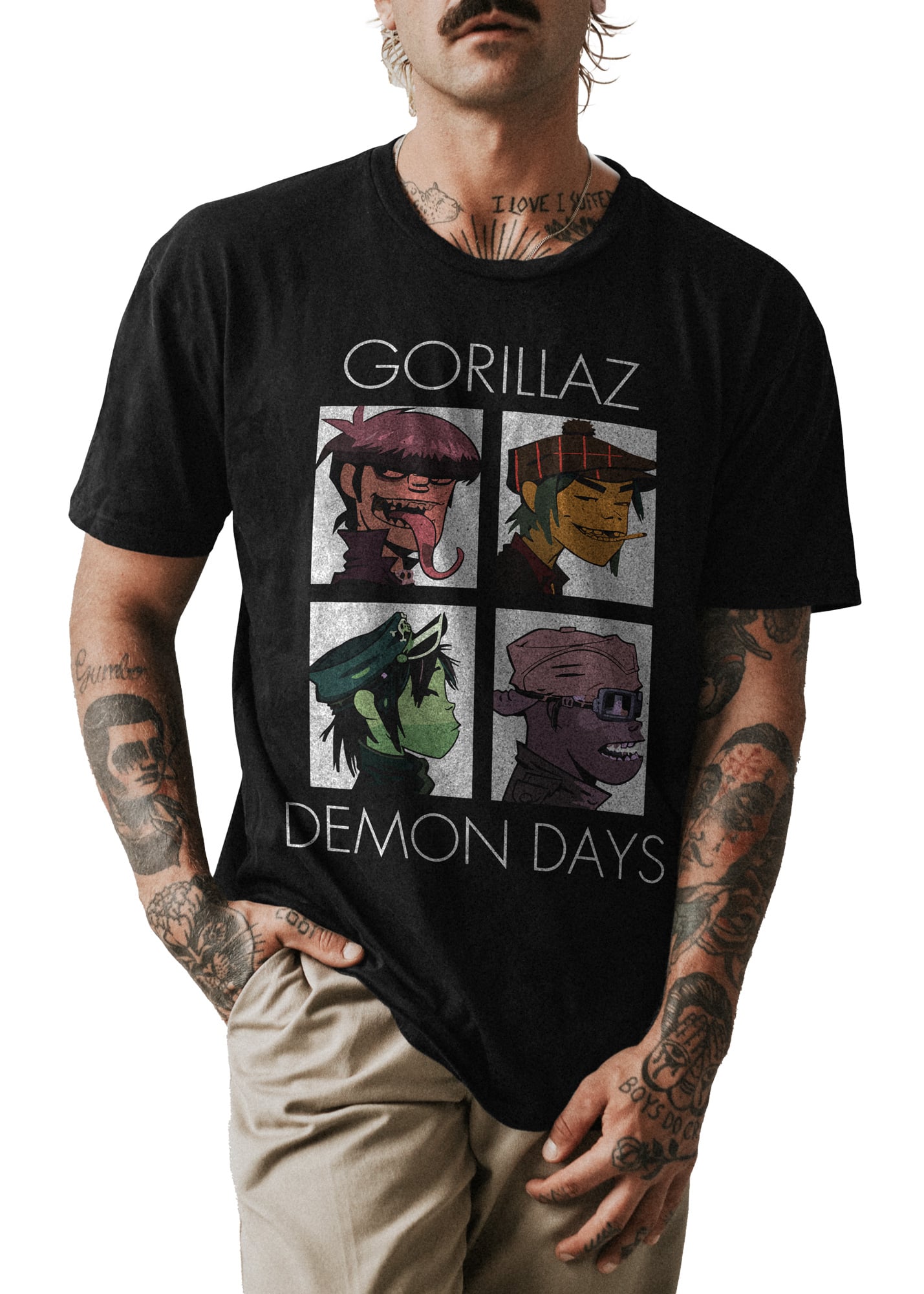 POLO UNISEX ODIN2013 PERSONALIZADO MOTIVO BANDA GORILLAZ 01 - 1