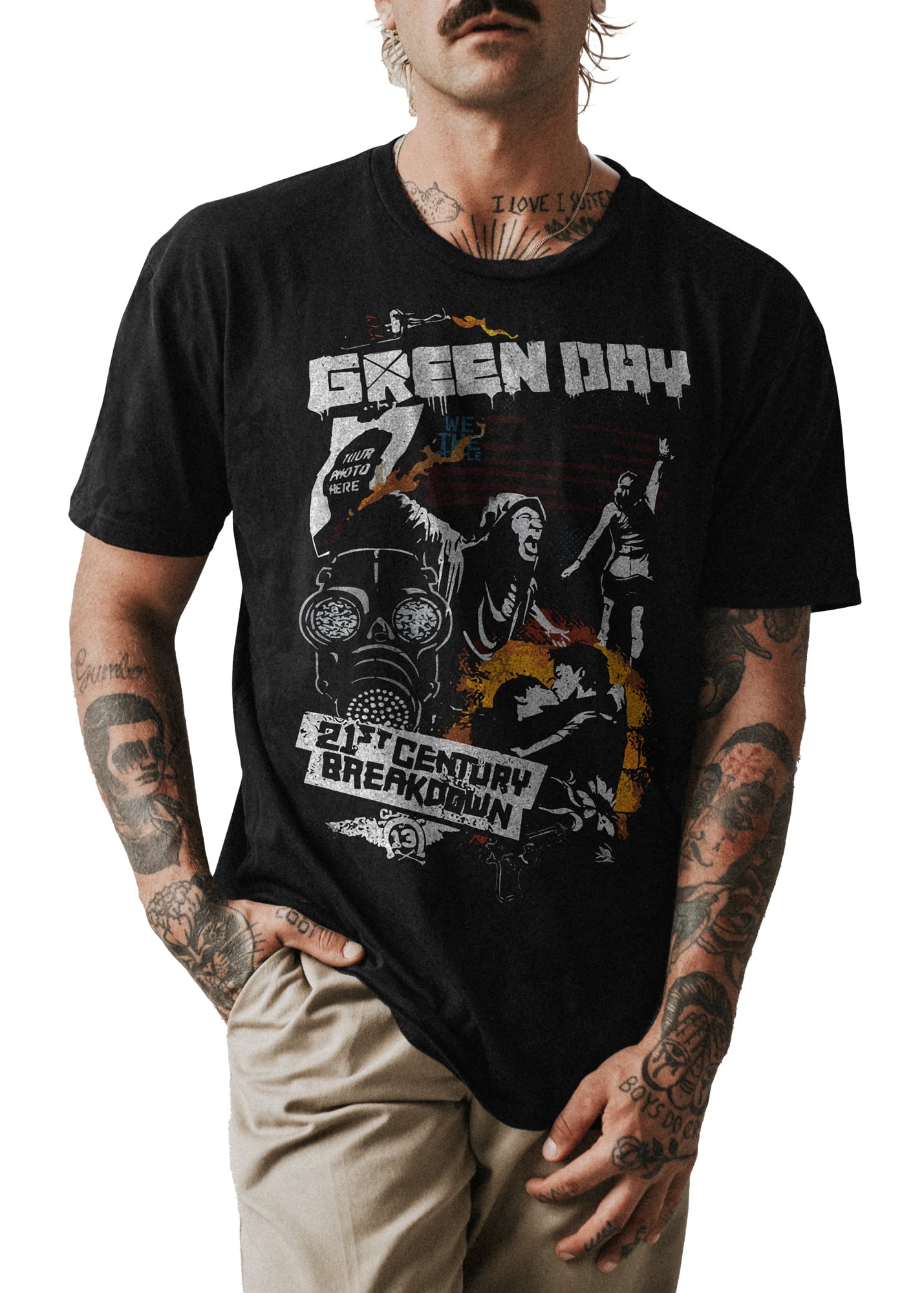 POLO UNISEX ODIN2013 PERSONALIZADO MOTIVO BANDA DE ROCK GREEN DAY 01 - 1