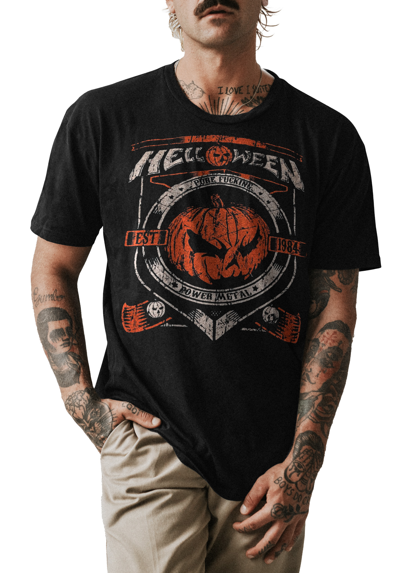 POLO UNISEX ODIN2013 PERSONALIZADO MOTIVO BANDA HELLOWEEN 03 - 1