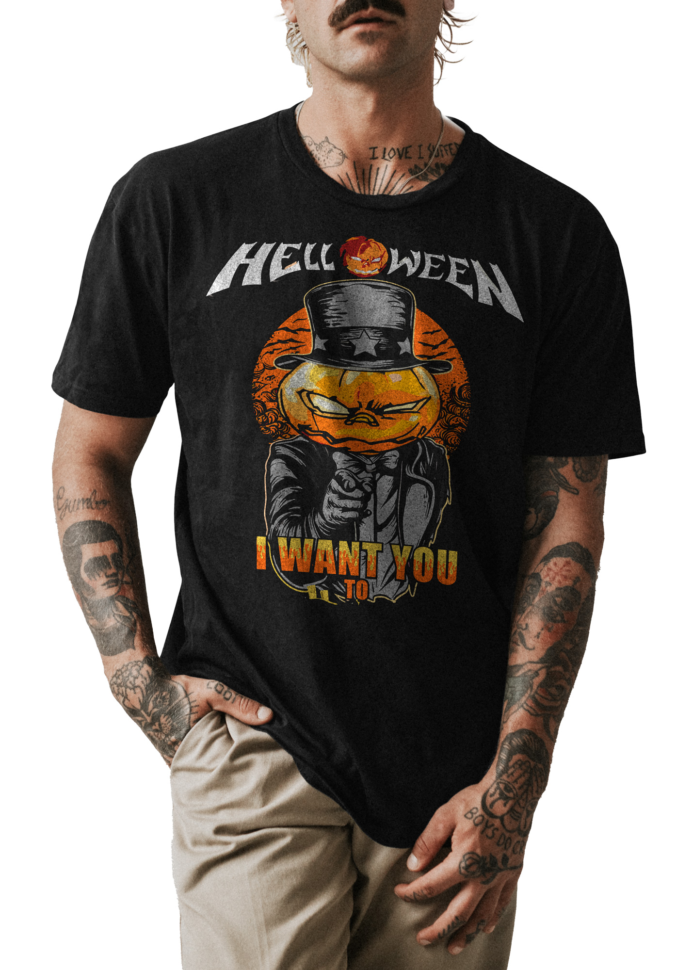 POLO UNISEX ODIN2013 PERSONALIZADO MOTIVO BANDA HELLOWEEN 01 - 1