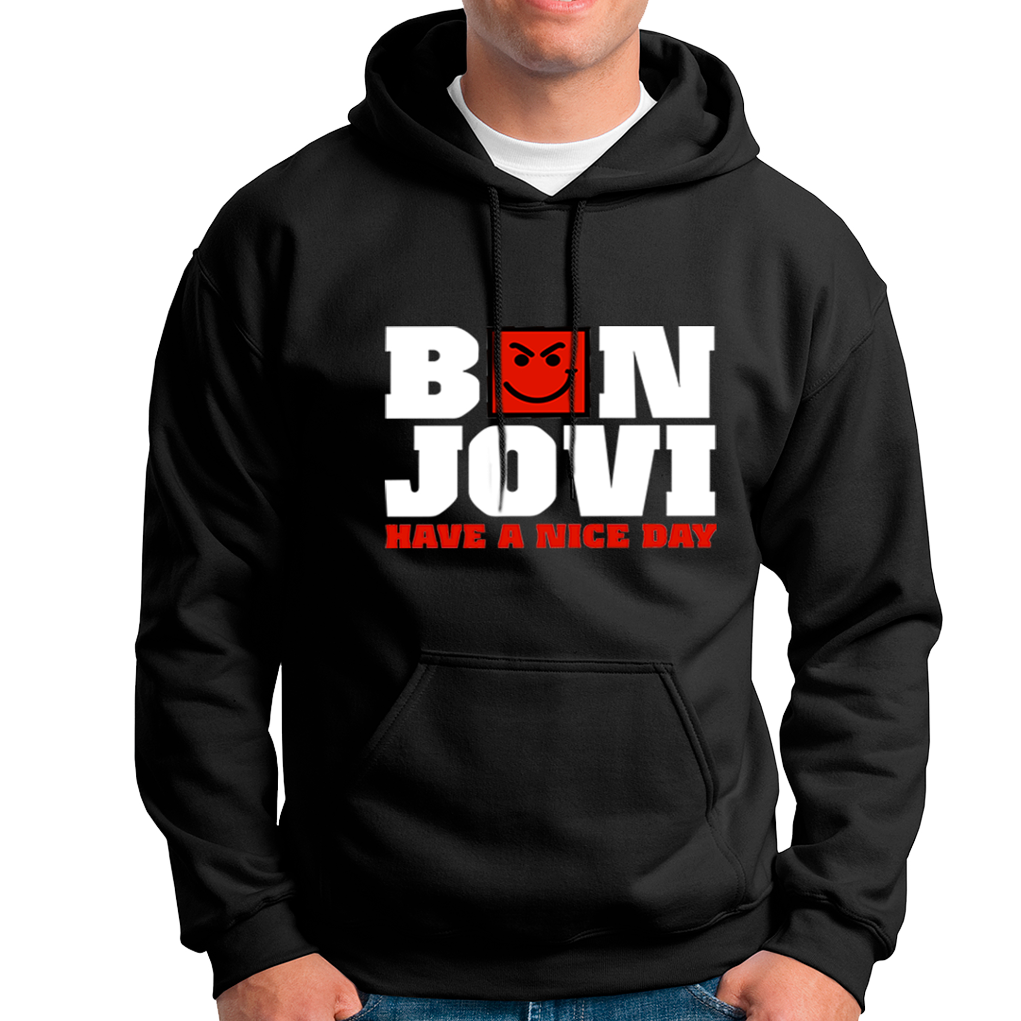 POLERA UNISEX ODIN2013 CON CAPUCHA BANDA DE ROCK BON JOVI 02 - 1