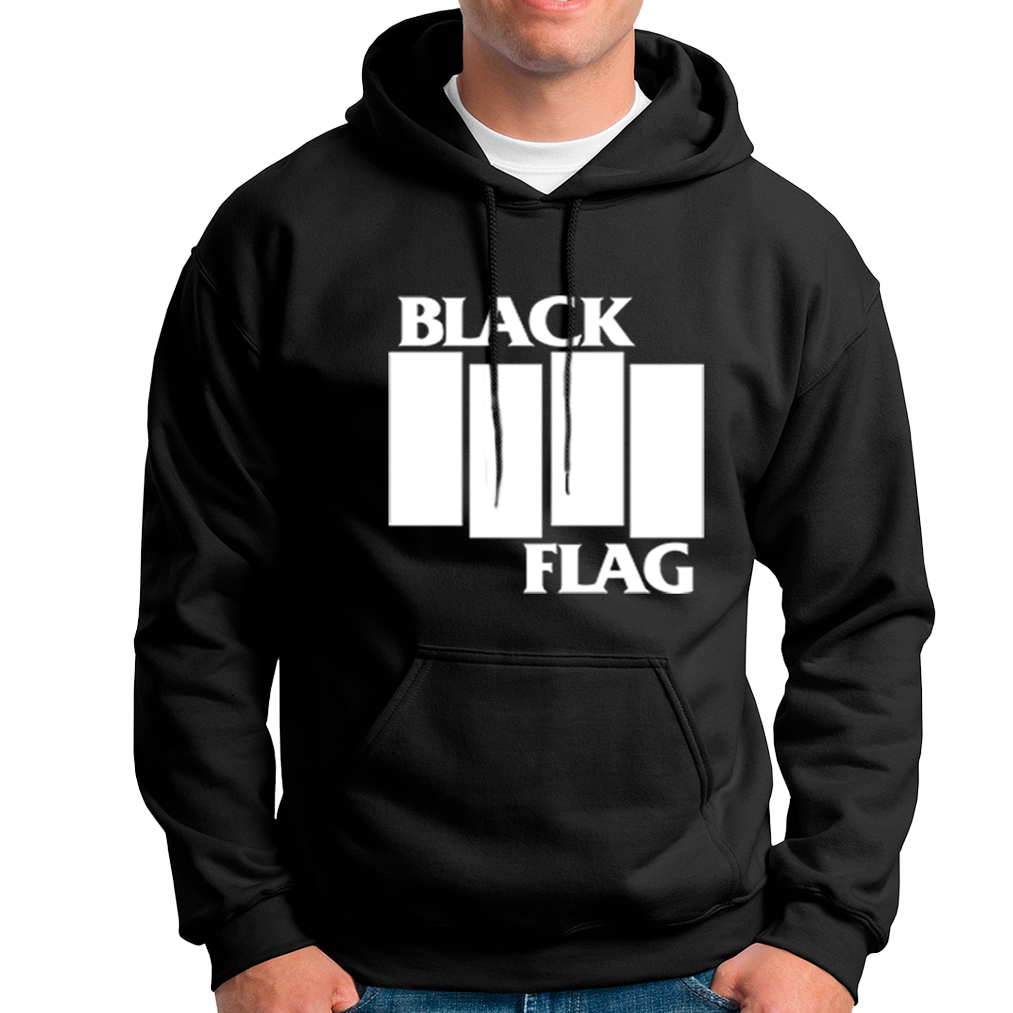 POLERA UNISEX ODIN2013 CON CAPUCHA BANDA BLACK FLAG 01 - 1