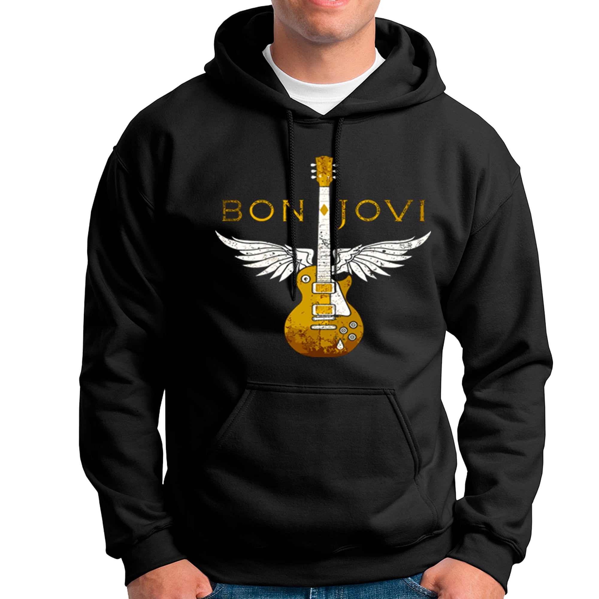POLERA UNISEX ODIN2013 CON CAPUCHA BANDA DE ROCK BON JOVI 01 - 1