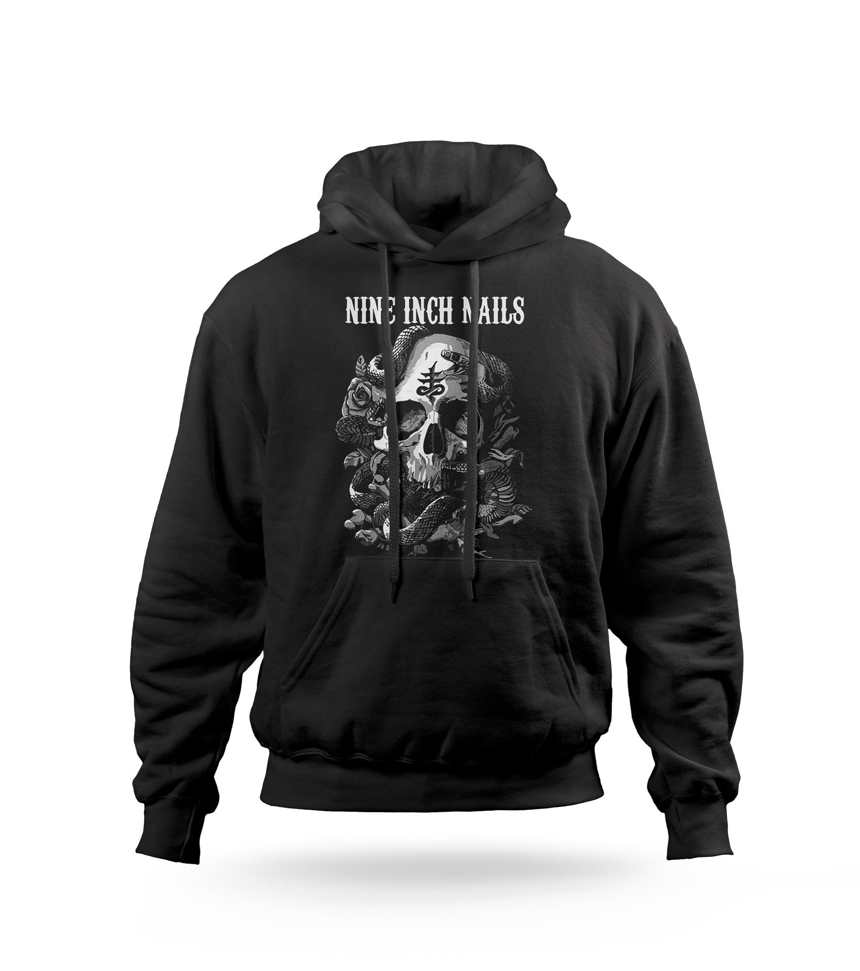 POLERA CON CAPUCHA  BANDA DE ROCK  NIN NINE INCH NAILS 02 - 1