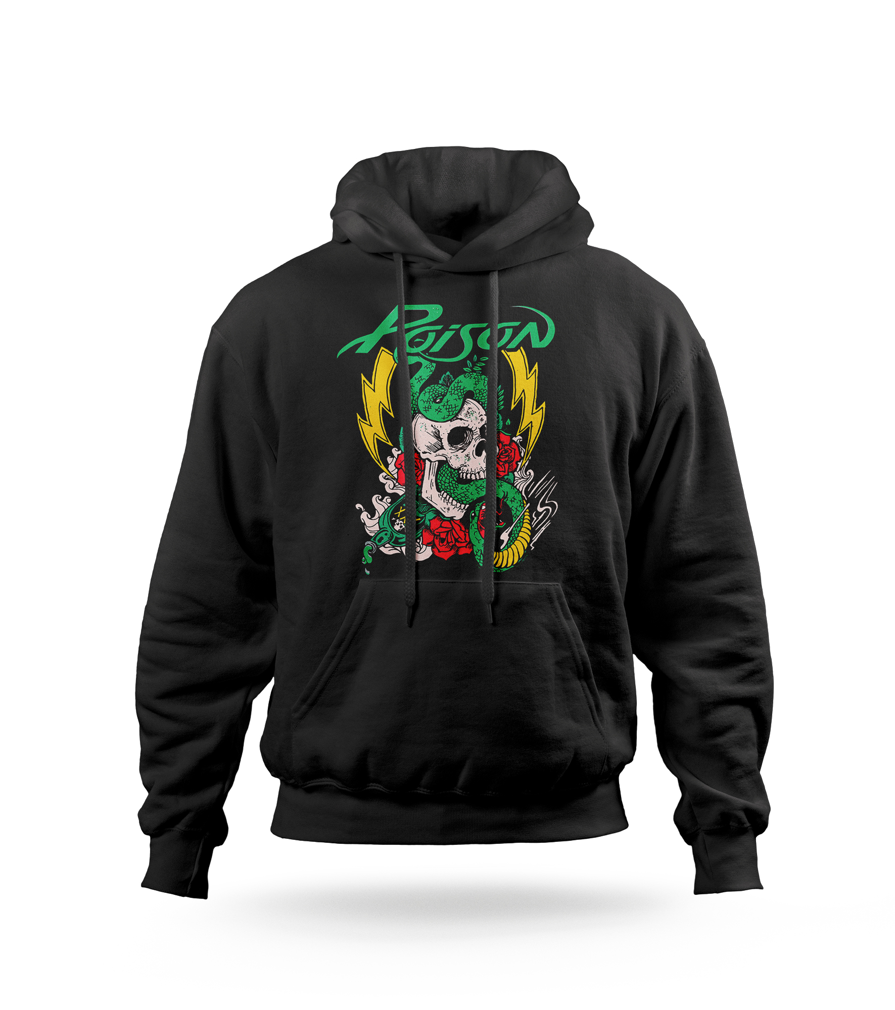POLERA CON CAPUCHA BANDA GLAM METAL POISON 03 - 1