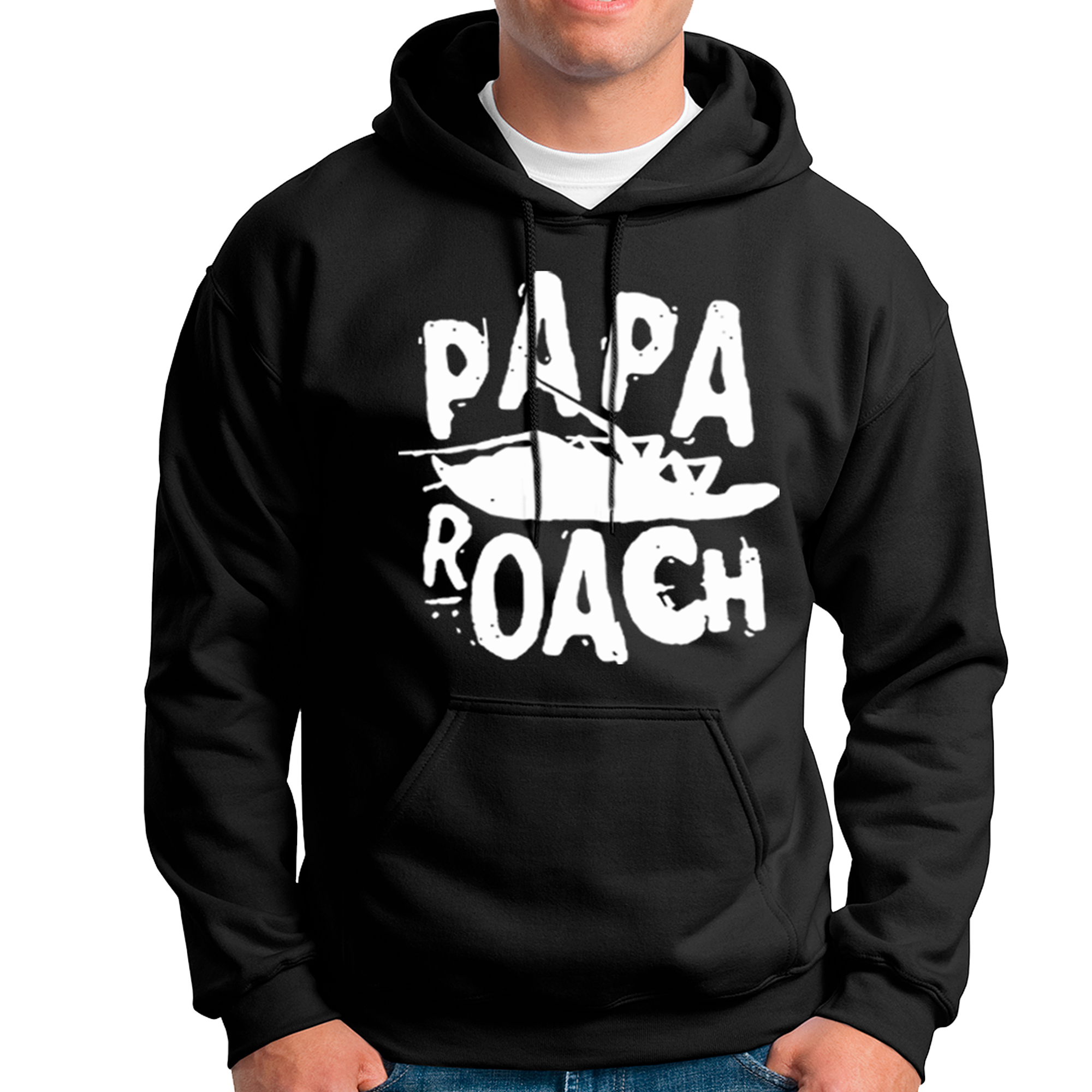 POLERA CON CAPUCHA BANDA UN METAL PAPA ROACH 01 - 1