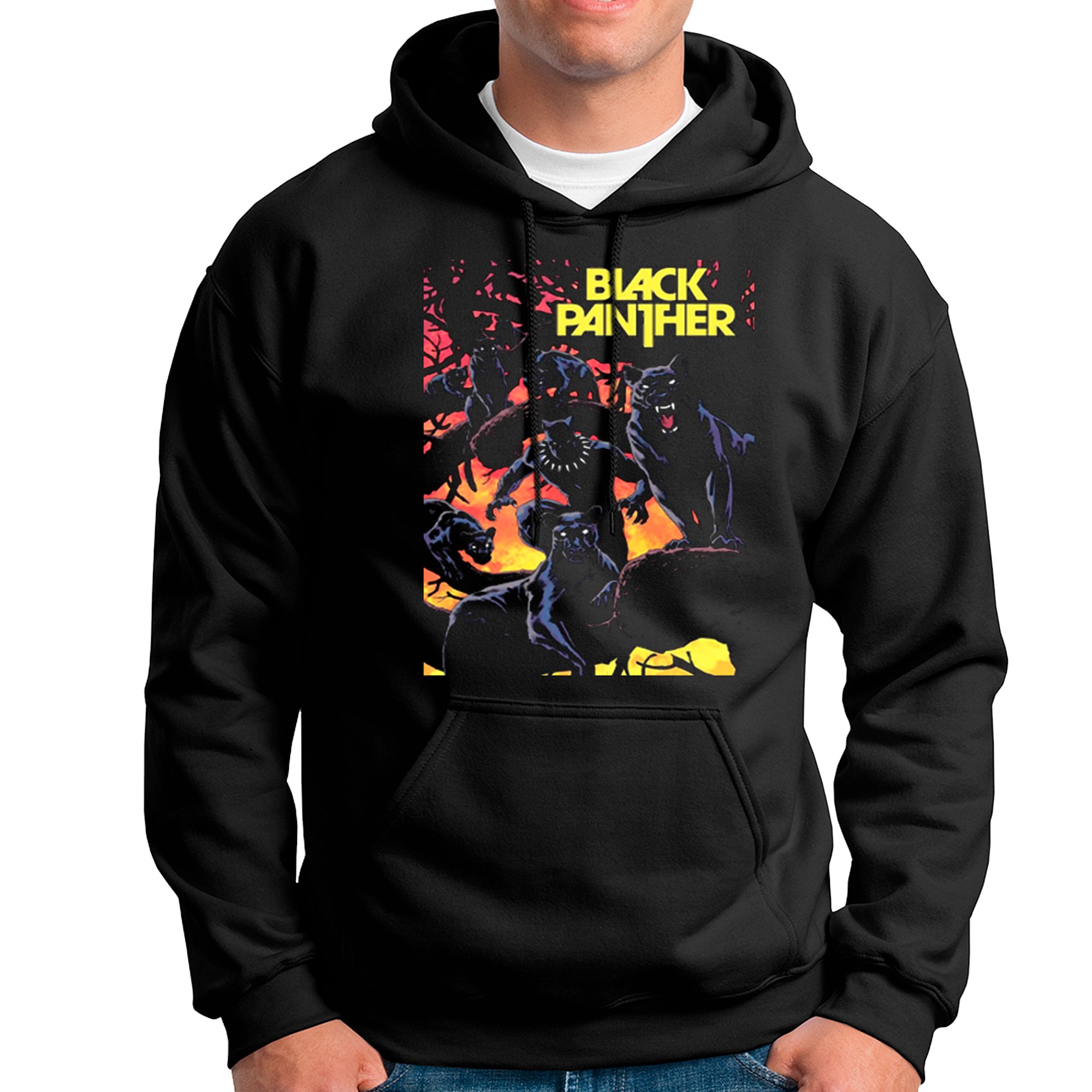 POLERA CON CAPUCHA PELICULA WAKANDA PANTERA NEGRA 01 - 1