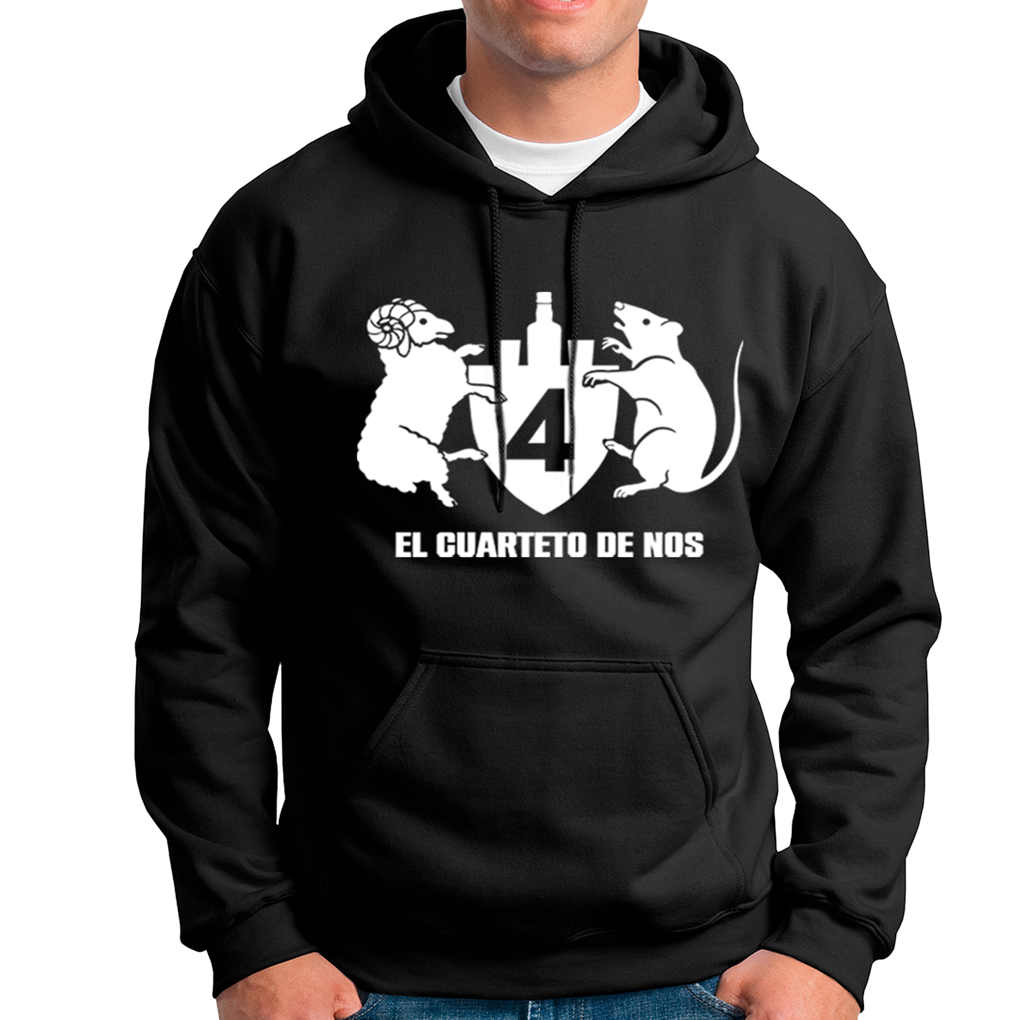 POLERA CON CAPUCHA EL CUARTETO DE NOS BANDA DE ROCK 03 - 1