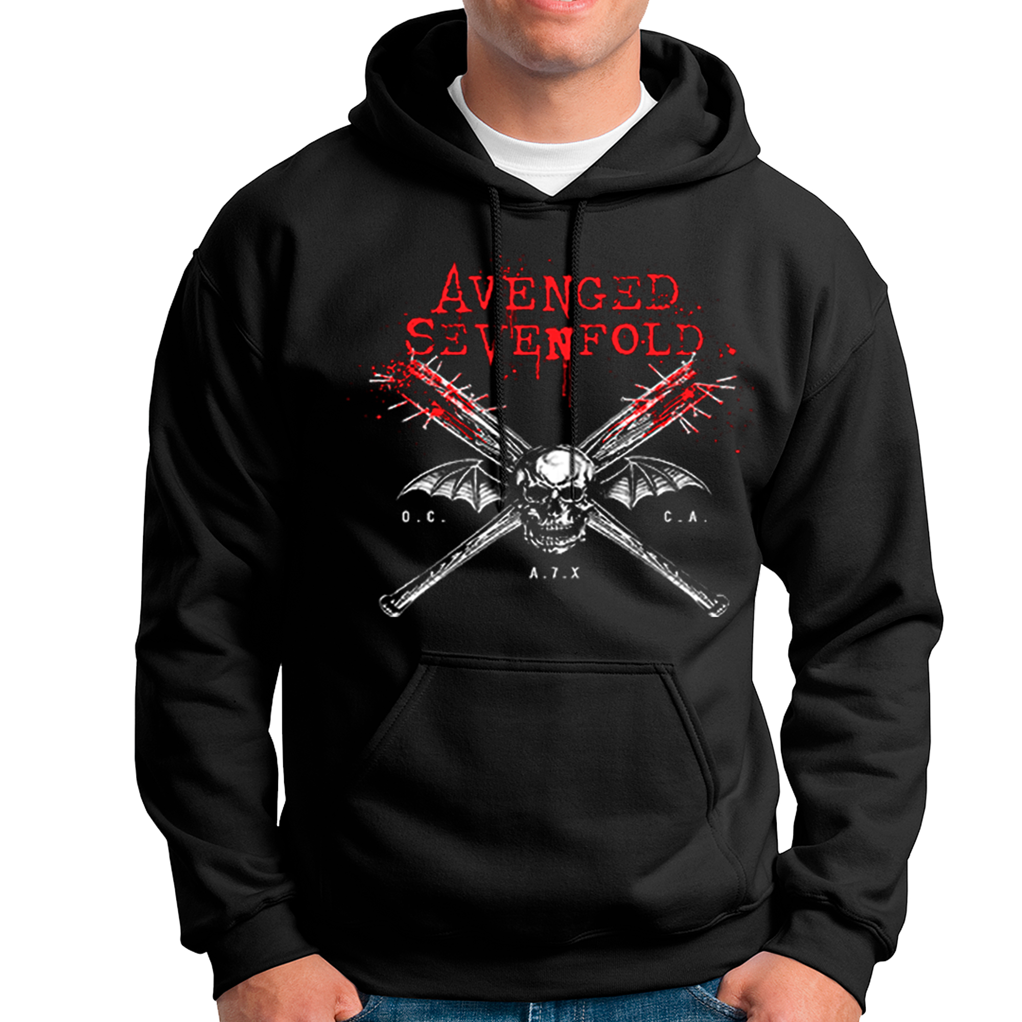 POLERA CON CAPUCHA AVENGED SEVENFOLD BANDA HEAVY METAL 02 - 1