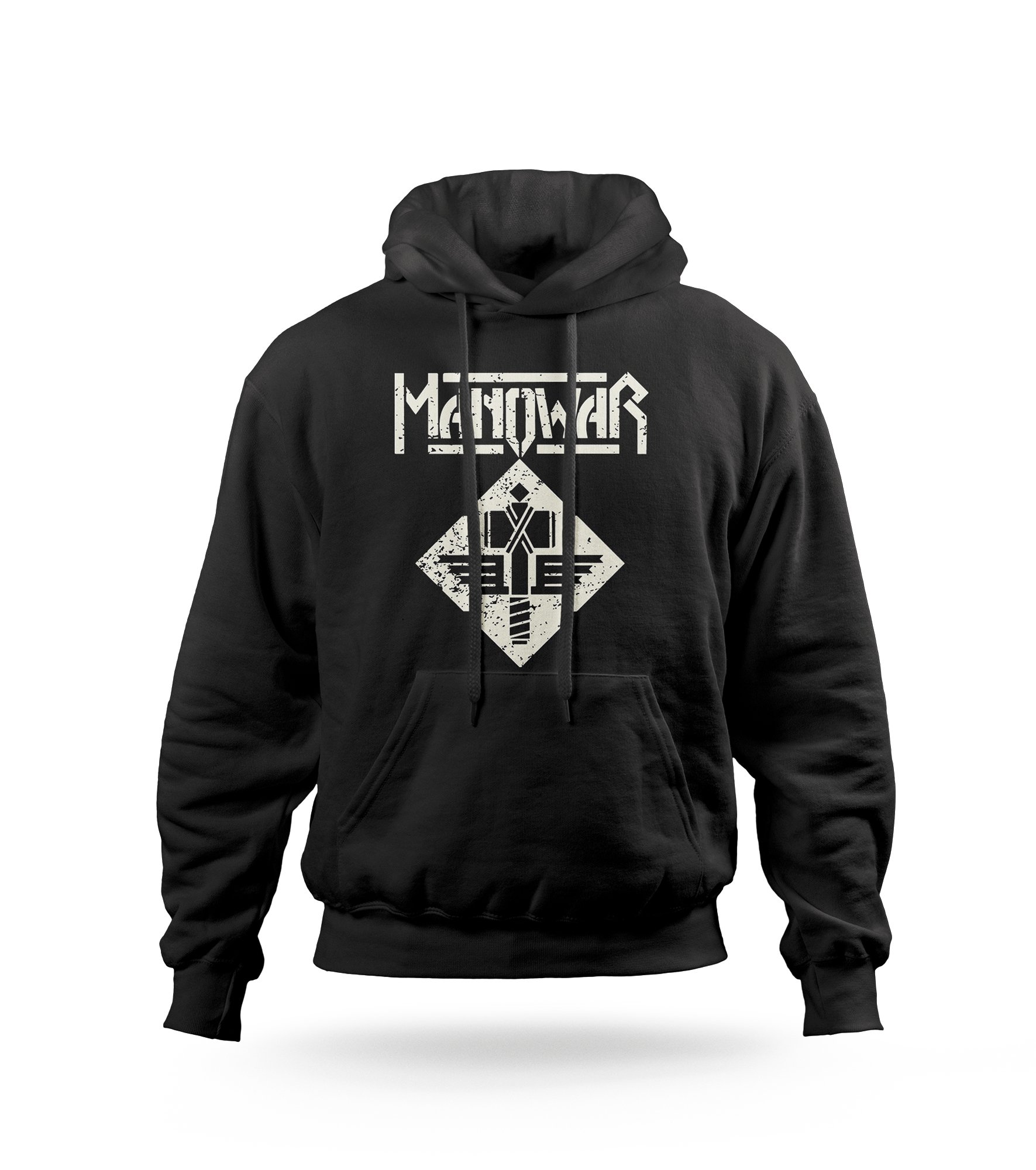 POLERA CON CAPUCHA MANOWAR BANDA HEAVY METAL 01 - 1