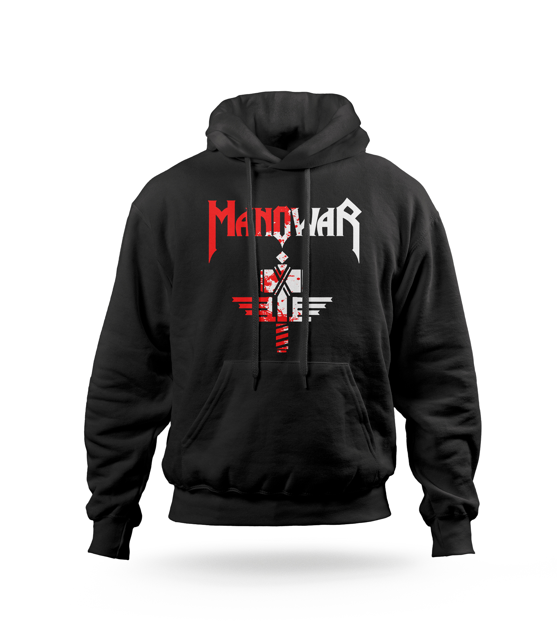 POLERA CON CAPUCHA MANOWAR BANDA HEAVY METAL 02 - 1