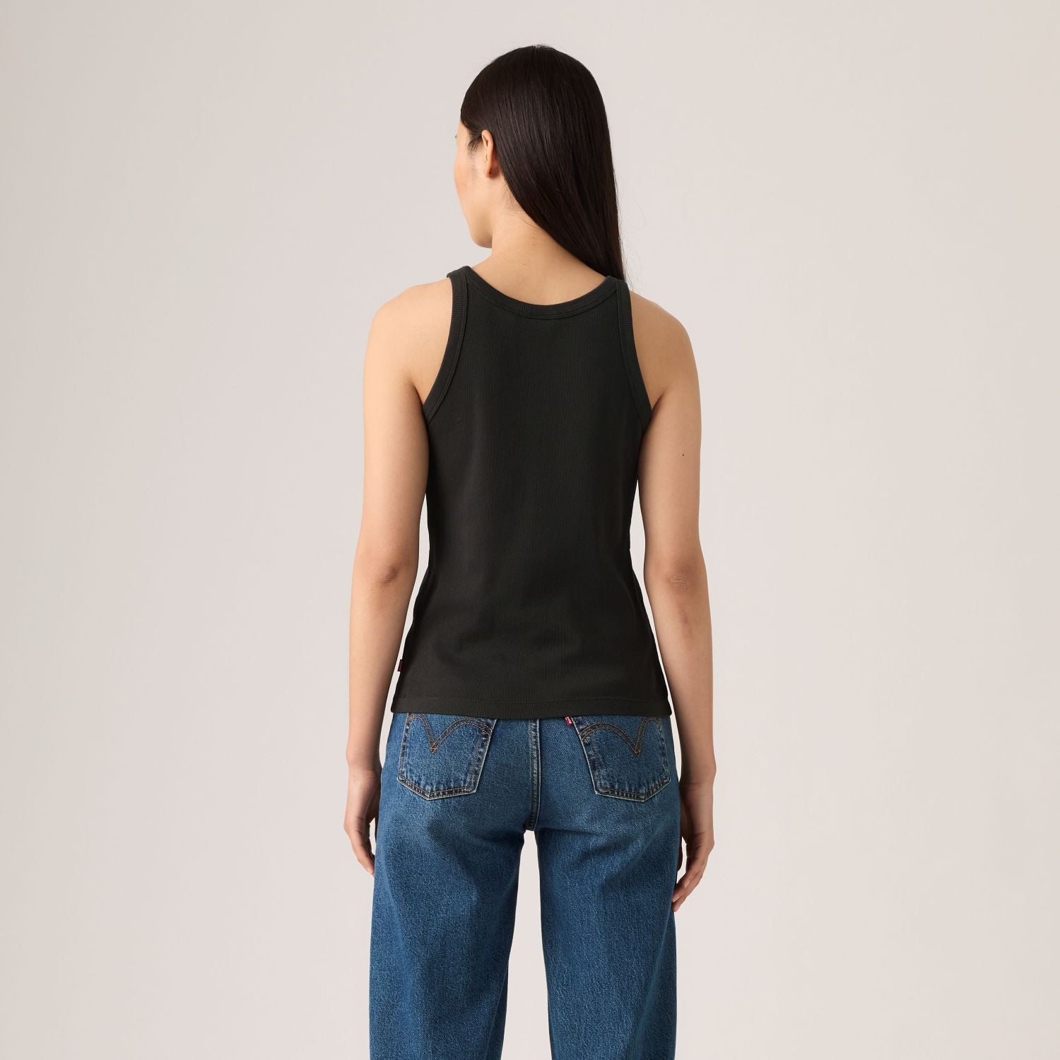 POLO MUJER RACER TANK LOGO PORTER NEGRO LEVIS A3381-0001 - 2