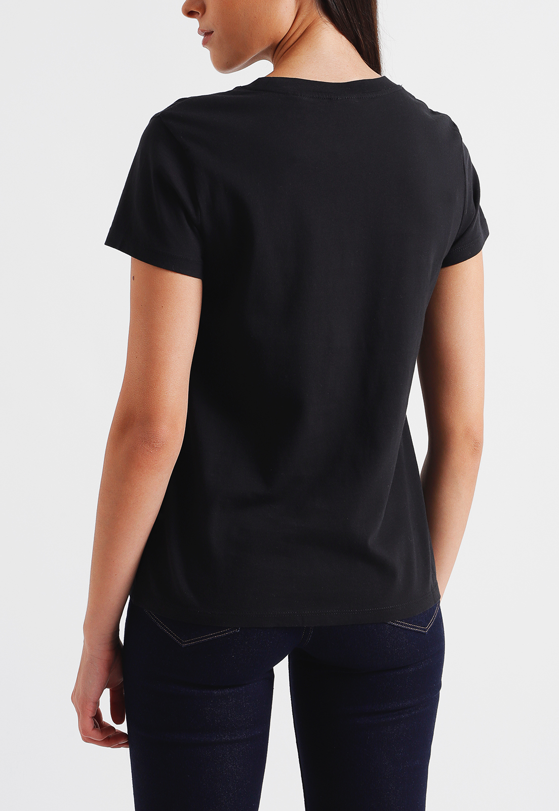 POLO MANGA CORTA ALGODÓN MUJER LEVI'S NEGRO LISA LOGO PEQUEÑO 39185 0045 - 2