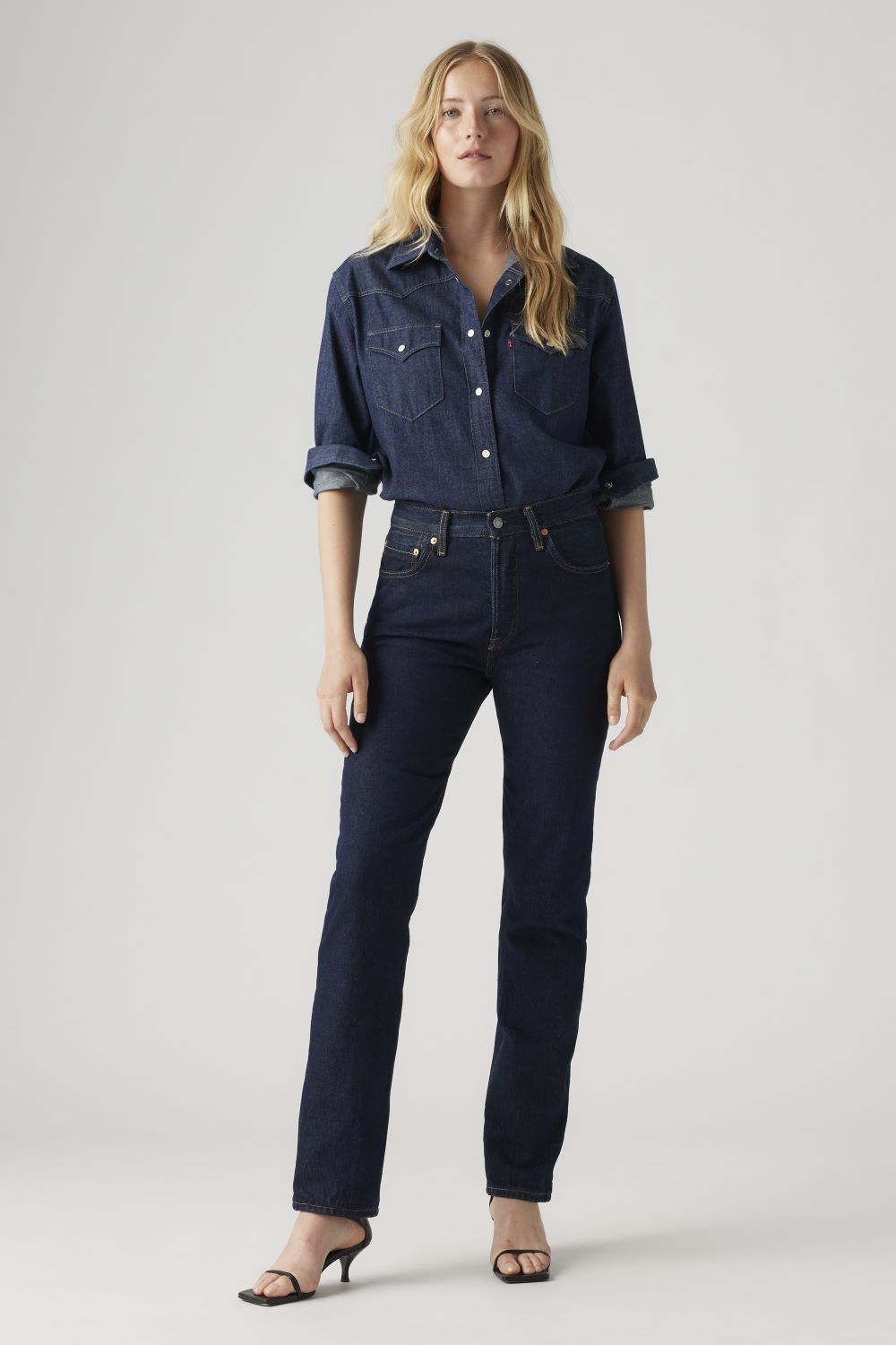 JEANS MUJER 501 FIT AZUL OSCURO LEVIS 12501-0384 - 2