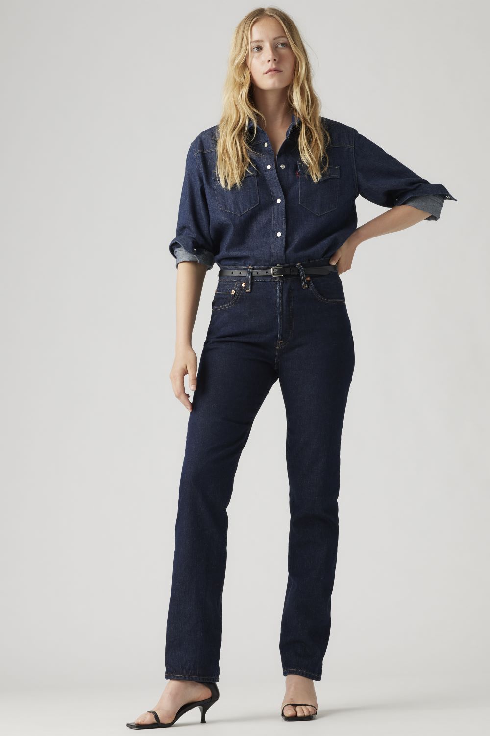 JEANS MUJER 501 FIT AZUL OSCURO LEVIS 12501-0384 - 3