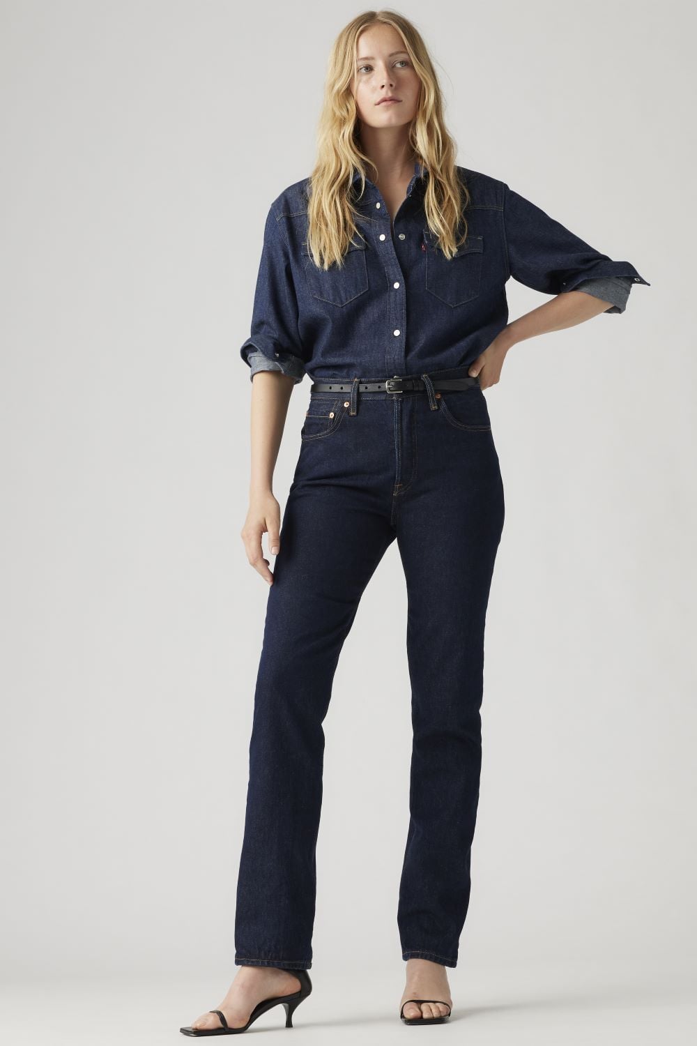 JEANS MUJER 501 FIT AZUL OSCURO LEVIS 12501-0384 - 3