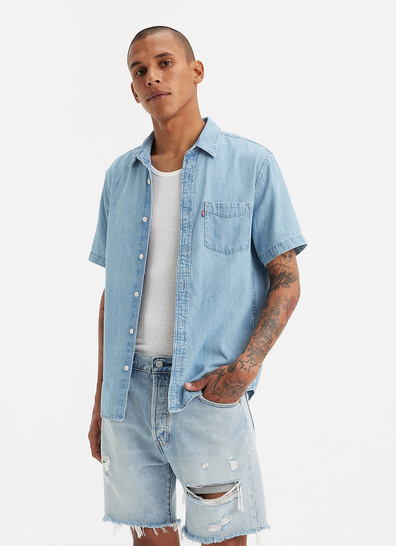 CAMISA HOMBRE CLASSIC AZUL LEVIS 86627-0128 - 1