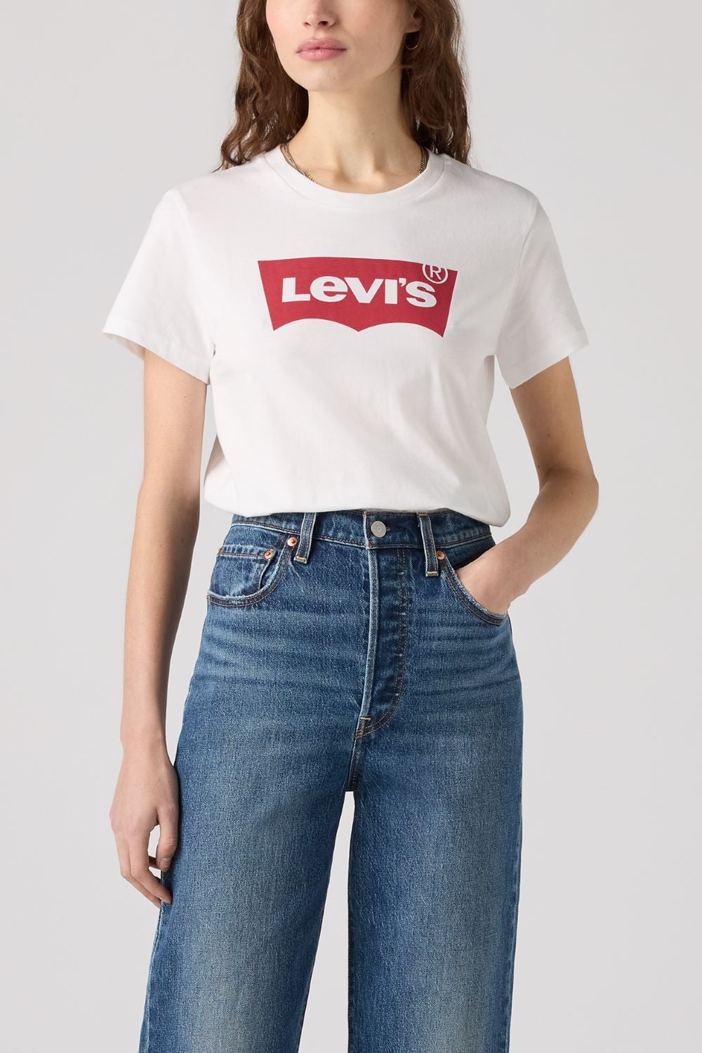 POLO MANGA CORTA ALGODÓN MUJER LEVI'S BLANCO LISA LOGO BATWING 17369 0468 - 1
