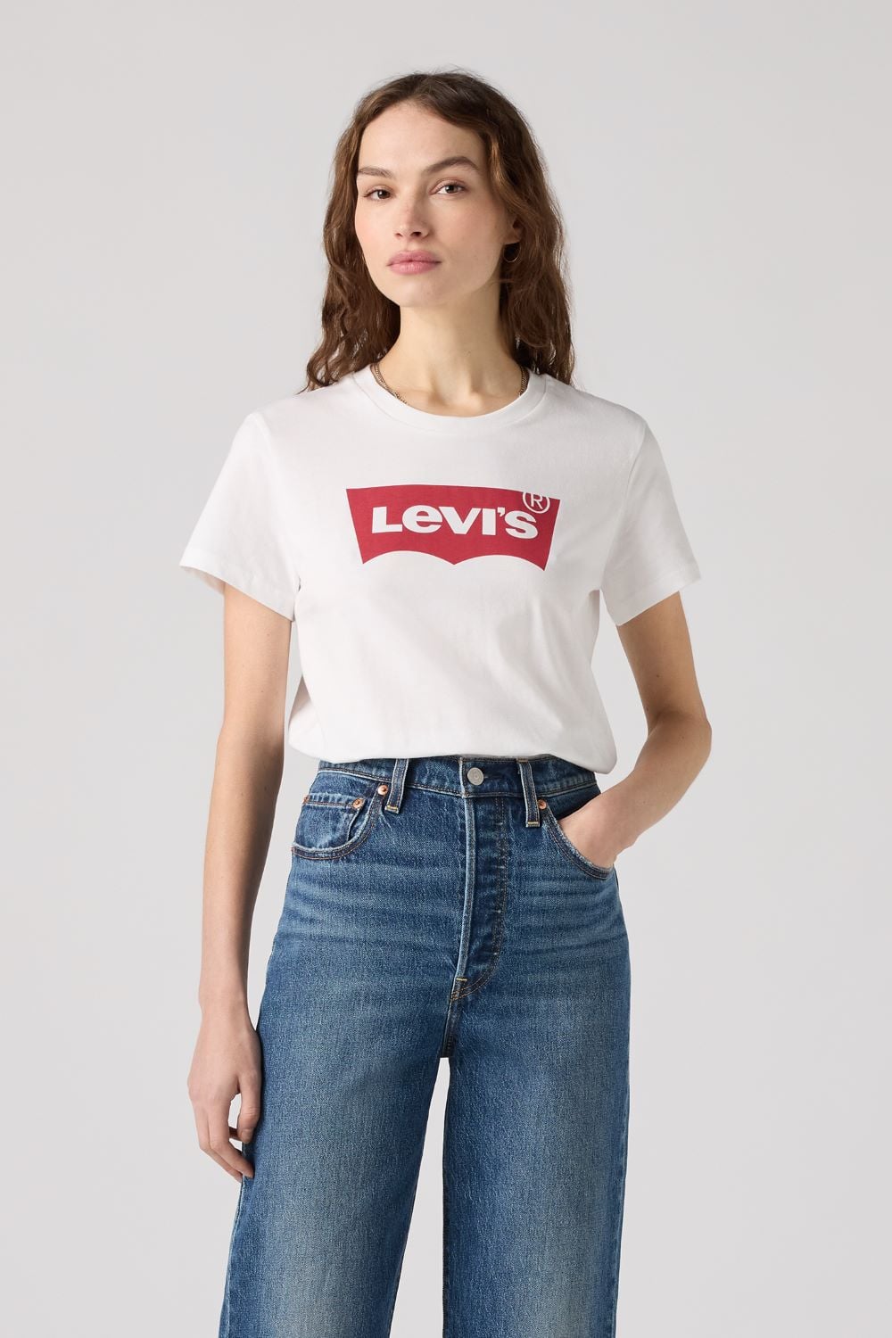 POLO MANGA CORTA ALGODÓN MUJER LEVI'S BLANCO LISA LOGO BATWING 17369 0468 - 3