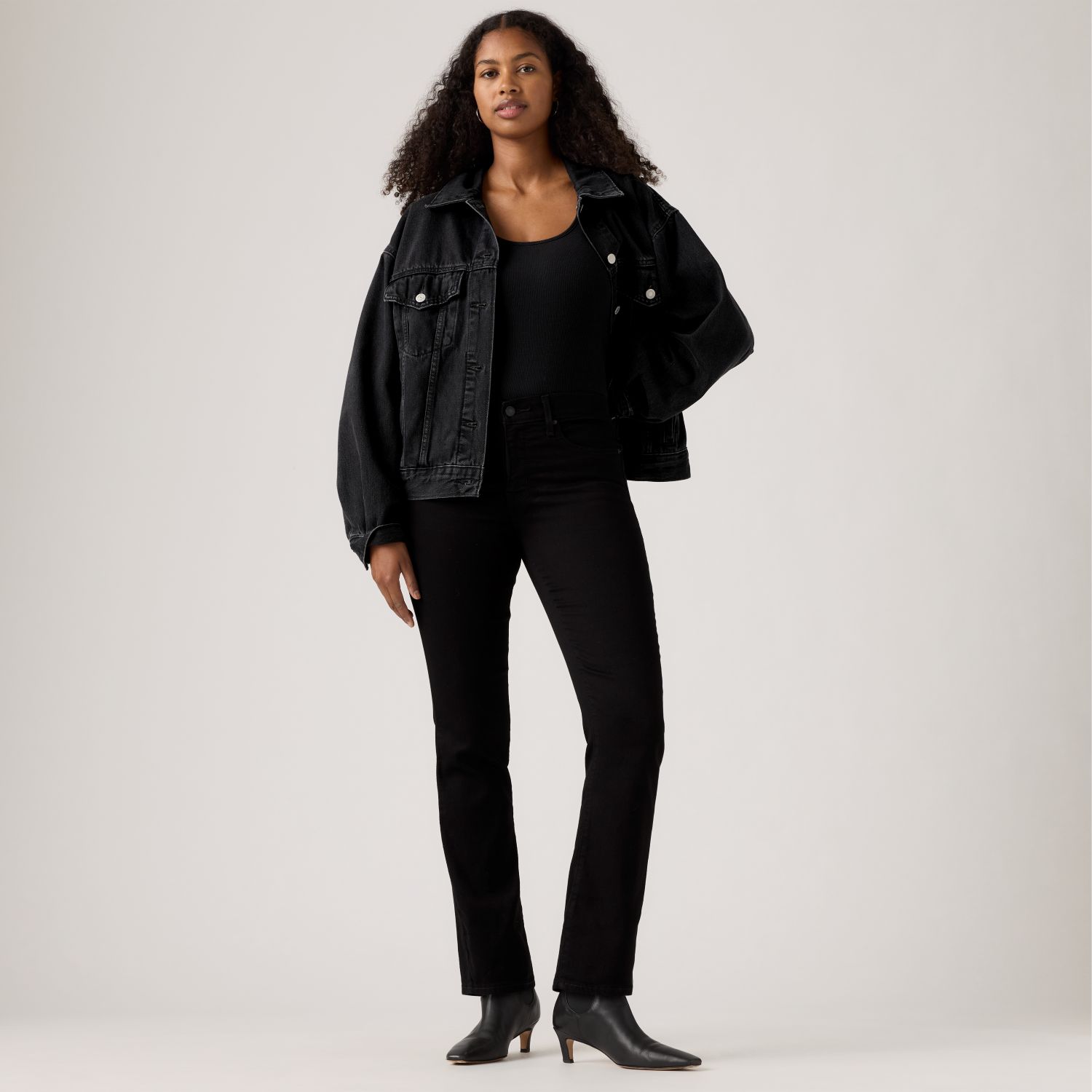 JEANS MUJER 314 SHAPING STRAIGHT NEGRO LEVIS 19631-0000 - 4