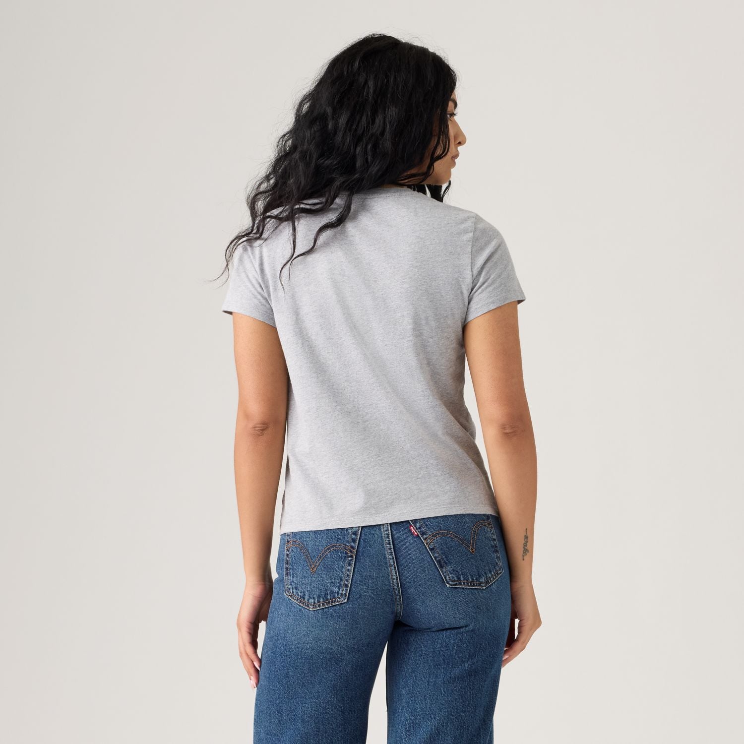 POLO MANGA CORTA ALGODÓN MUJER LEVI'S GRIS LISA LOGO BATWING 17369 1690 - 3