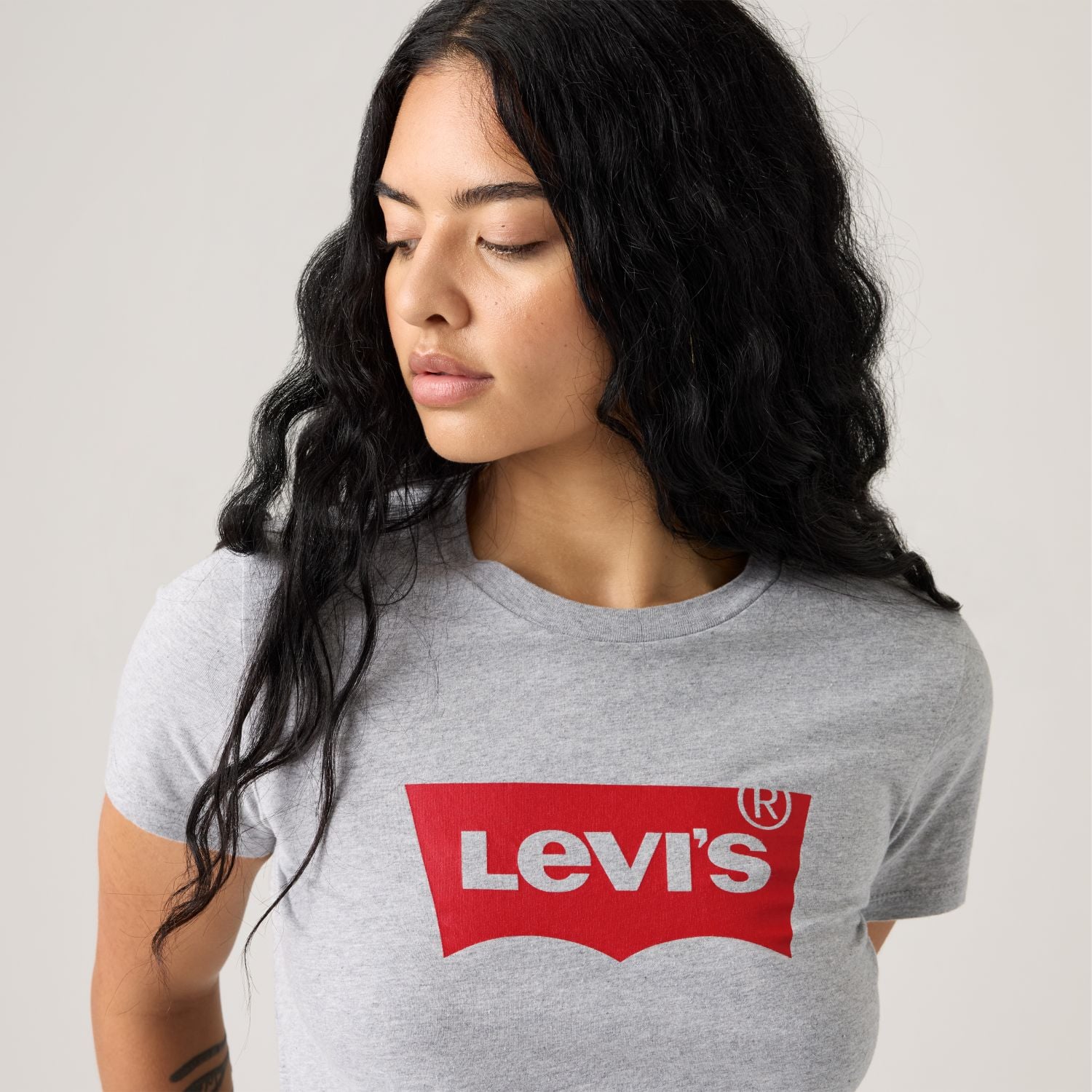 POLO MANGA CORTA ALGODÓN MUJER LEVI'S GRIS LISA LOGO BATWING 17369 1690 - 4