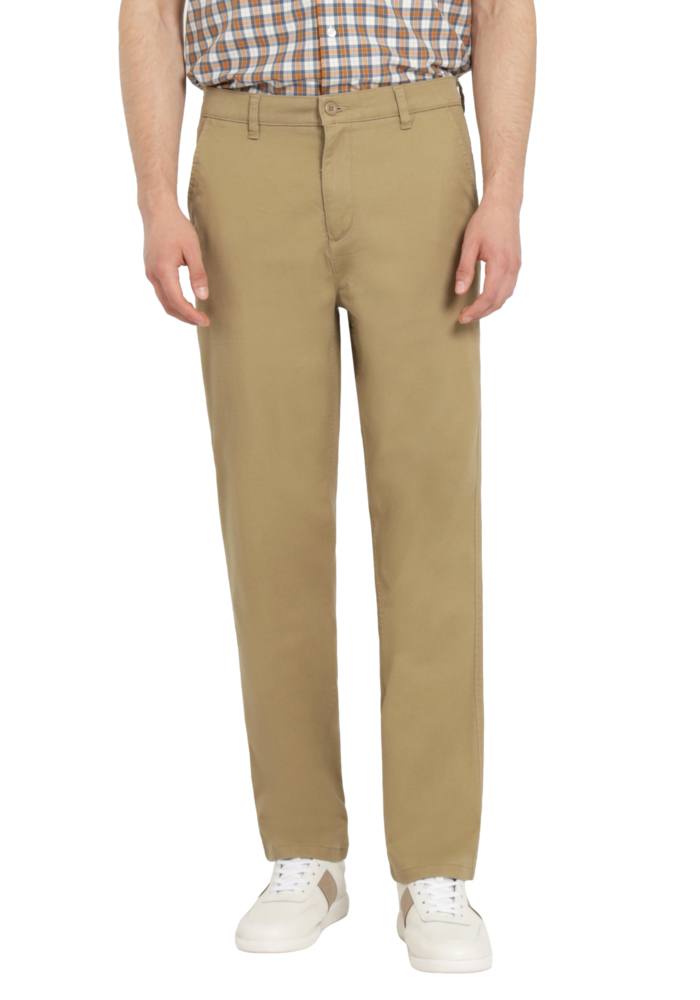 Pantalón Chino Para Hombre Haggar Life Khaki - Corte Recto, Lavado Con Arena, Color Khaki, Tela Sostenible Y Cómoda