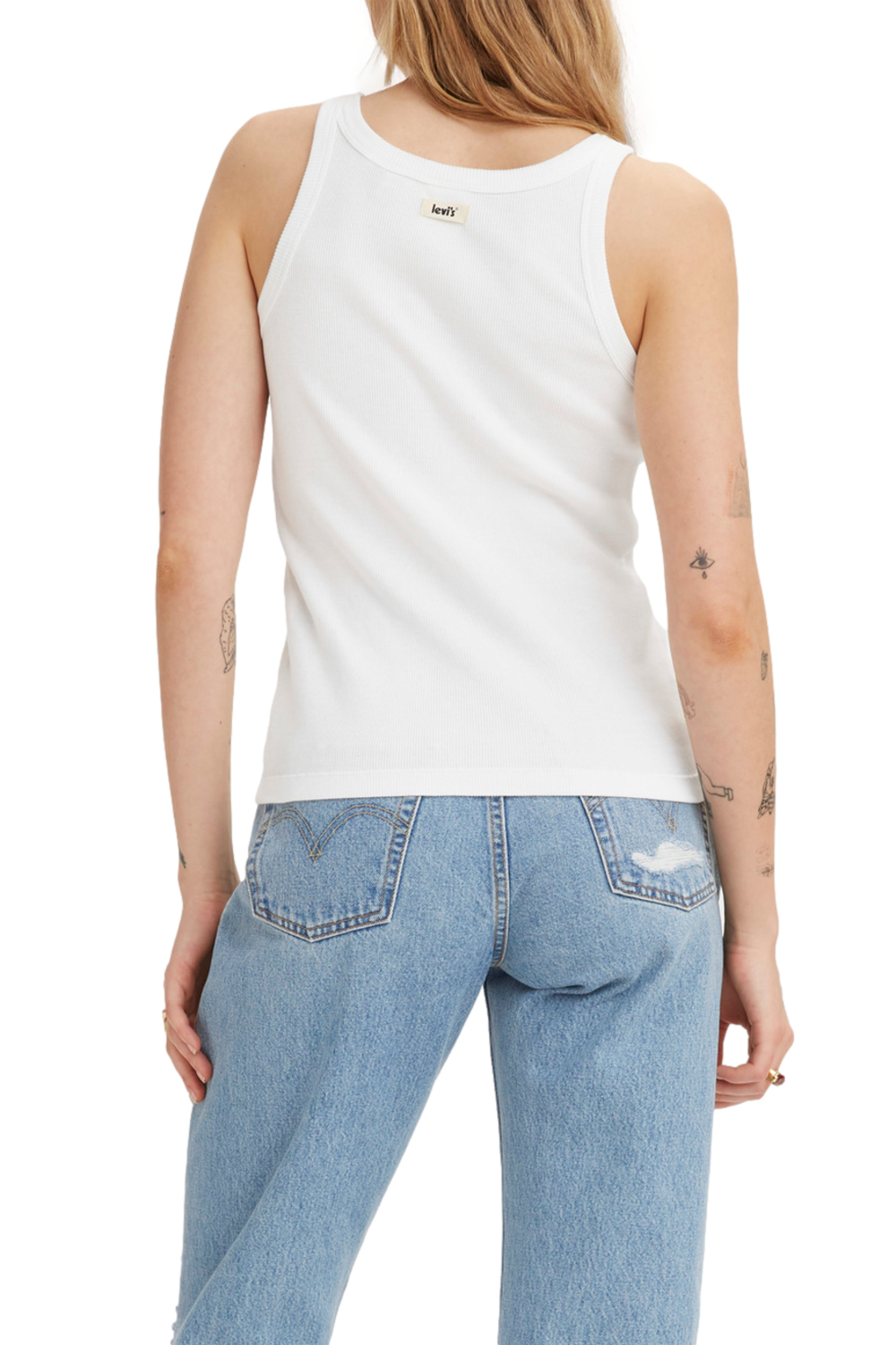 POLO MUJER LISA SIN MANGAS BLANCO LEVIS A3381-0000 - 5