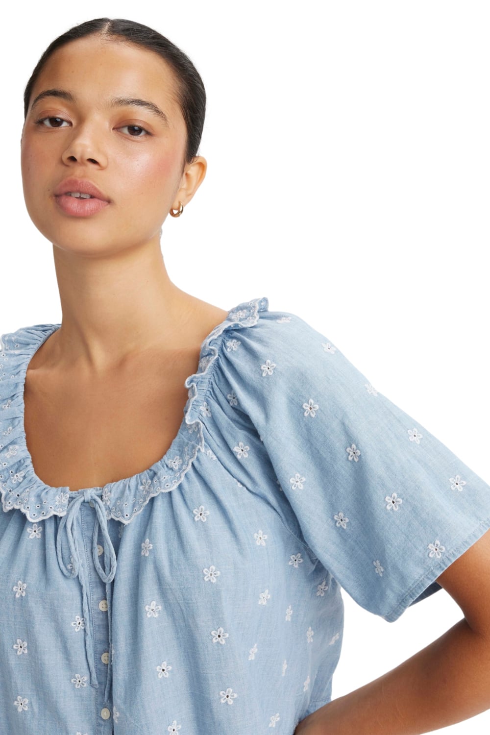 BLUSA MUJER LYCA MANGA CORTA CELESTE LEVIS A8675-0011 - 4