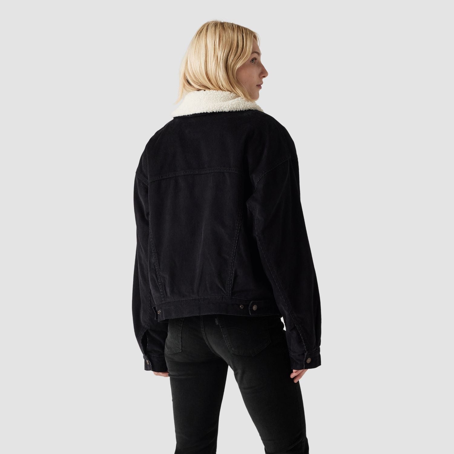 CASACA ALGODÓN MUJER LEVI'S NEGRO 90S SHERPA TRUCKER LEVIS A4435-0050 - 2