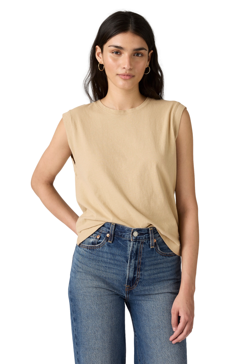 POLO MUJER BOXY TANK BEIGE LEVIS A8794-0010 - 3
