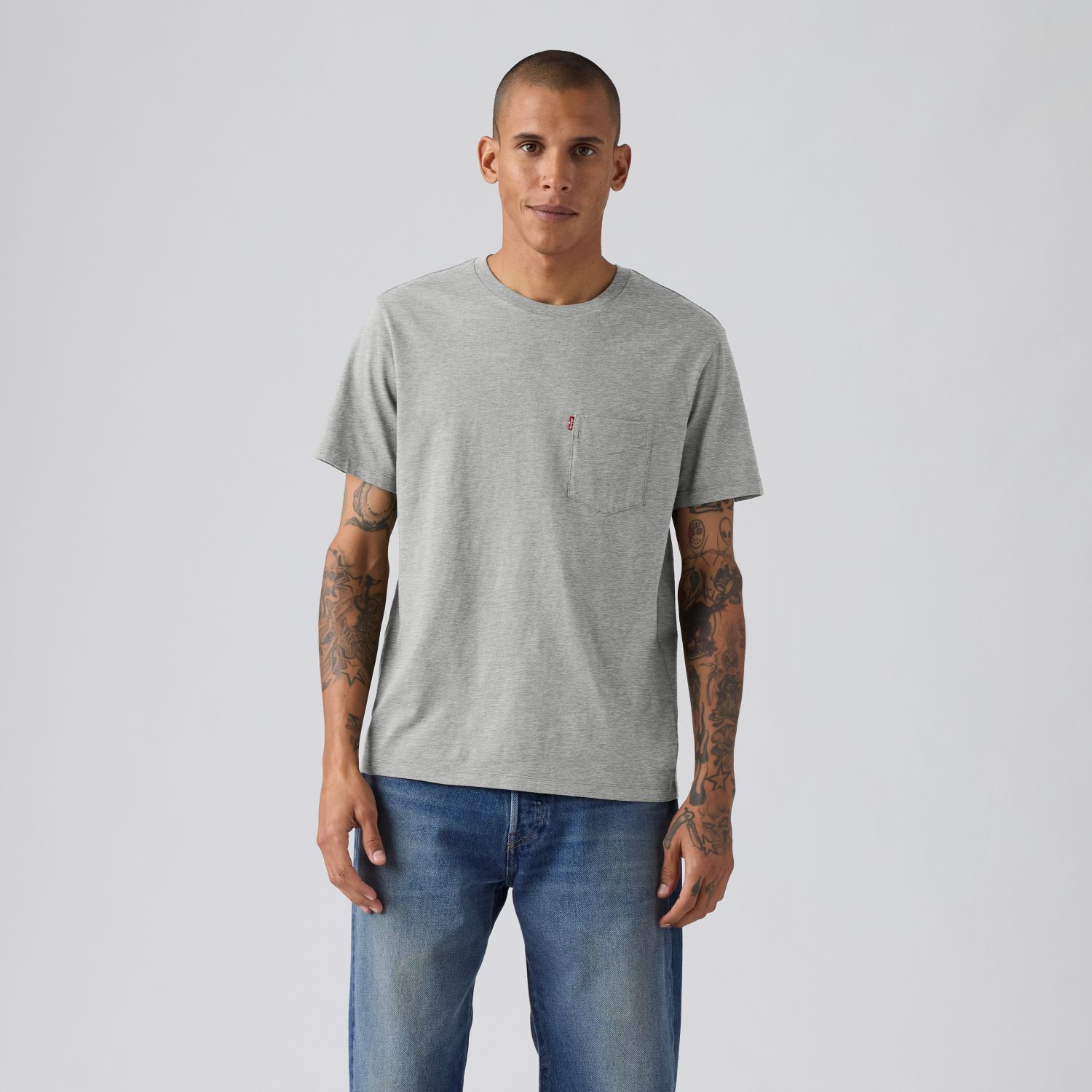POLO HOMBRE SS CLASSIC POCKET TEE GRIS LEVIS 19342-0171 - 1