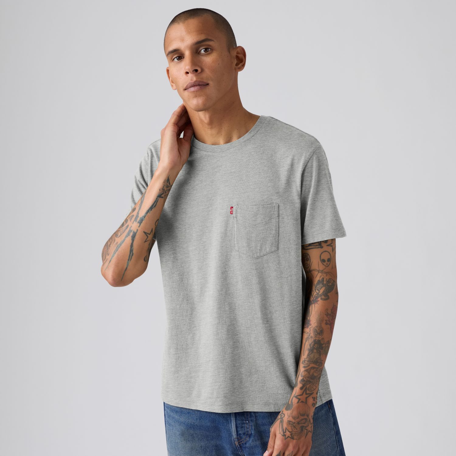 POLO HOMBRE SS CLASSIC POCKET TEE GRIS LEVIS 19342-0171 - 3